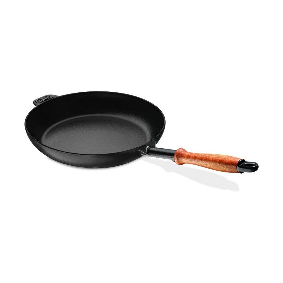 Fissler Bratpfanne Arcana Gusseisen Induktion mit Holzgriff 28 cm,  Gusseisen (1-tlg), Ofenfest bis 180 Grad