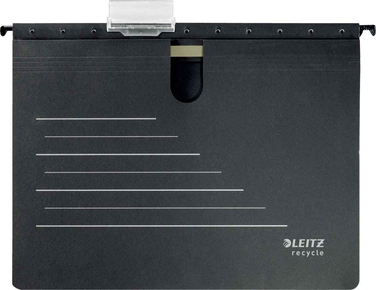 LEITZ Hefter Hängehefter Alpha Recycle A4 kfm. Heftung Karton schwarz