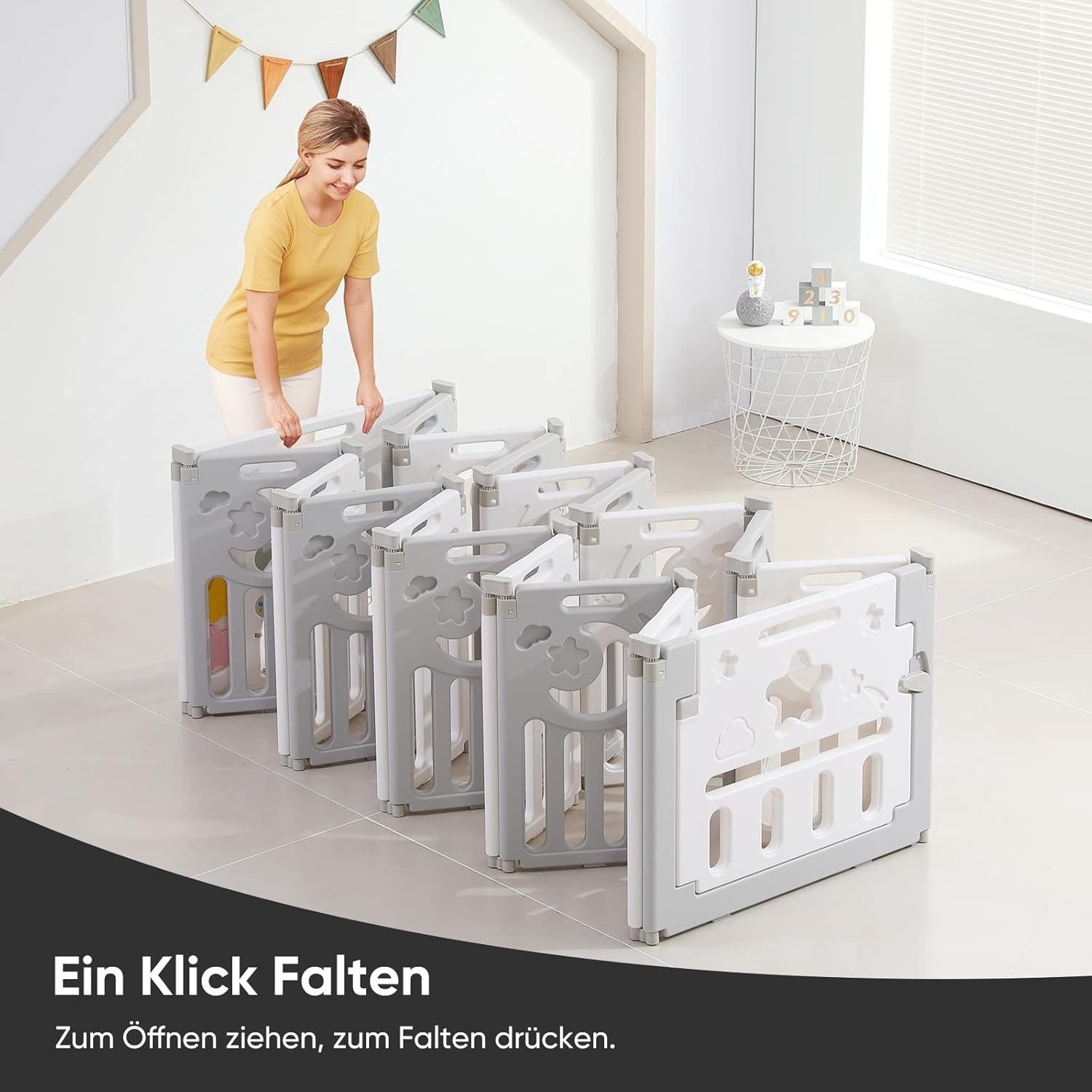 ToteBox Laufgitter Anpassungsfähiger Form mit Spielzeugboard günstig online kaufen