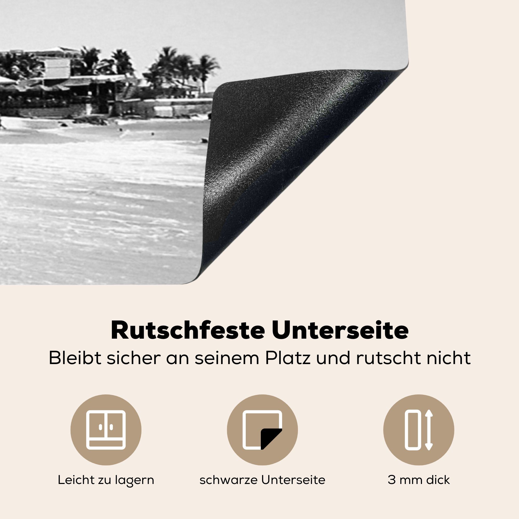 MuchoWow Herdblende-/Abdeckplatte Sint-Maarten, küche Ceranfeldabdeckung, für 78x78 über cm, Flugzeuge Arbeitsplatte tlg), Vinyl, (1