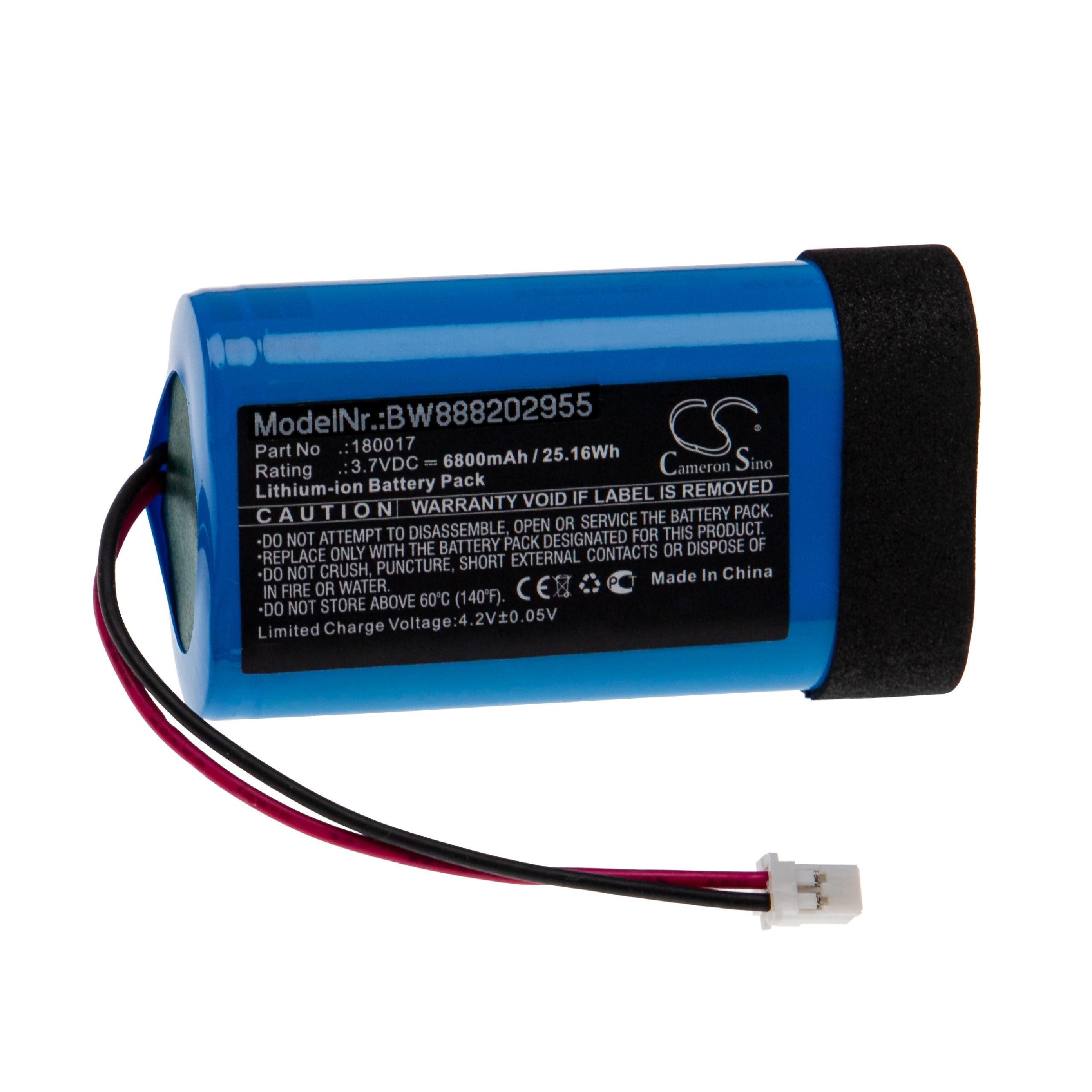 vhbw Ersatz für Braven 180017 für Akku Li-Ion 6800 mAh (3,7 V)