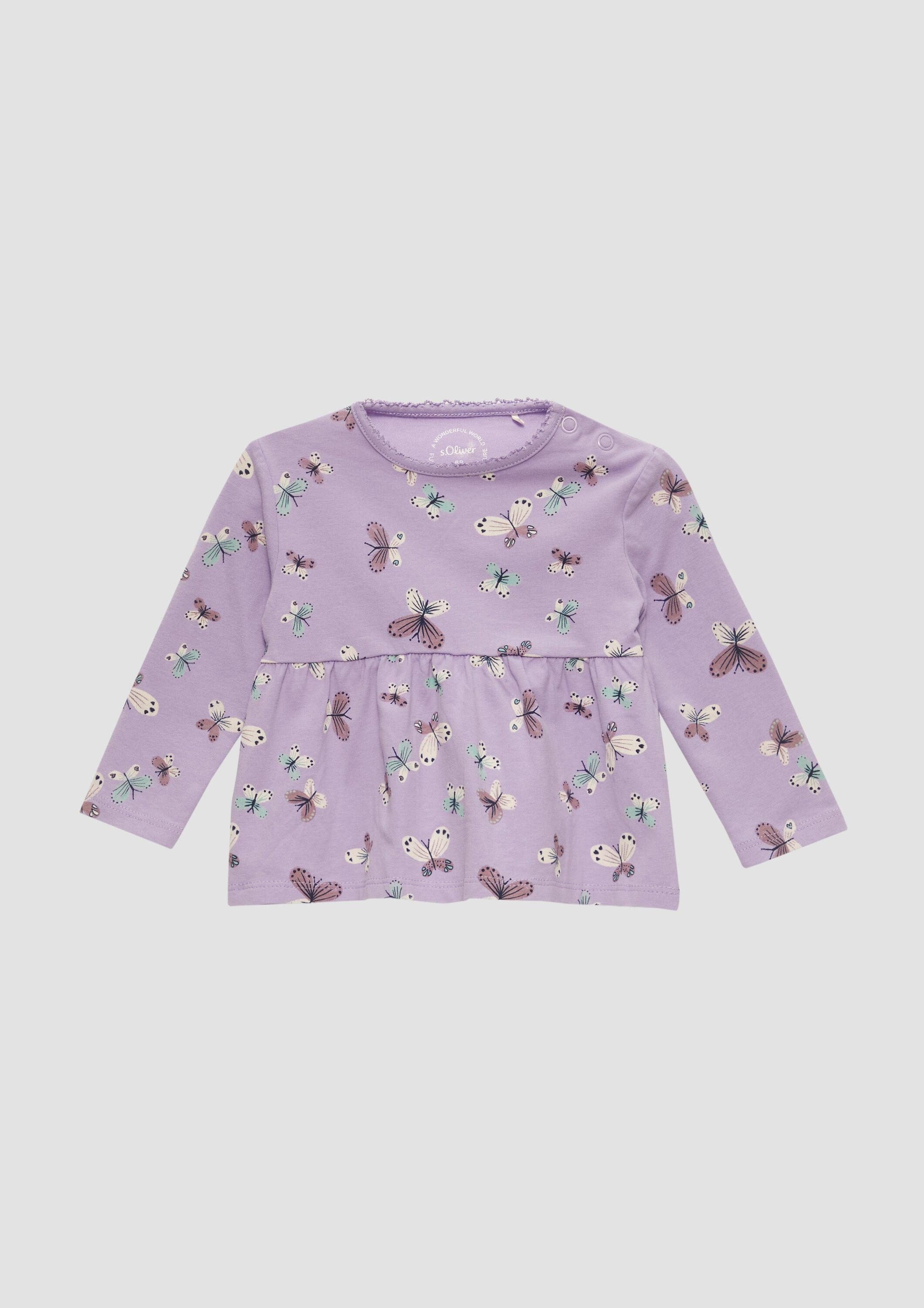 s.Oliver Langarmshirt T-Shirt Longsleeve mit All-over-Print