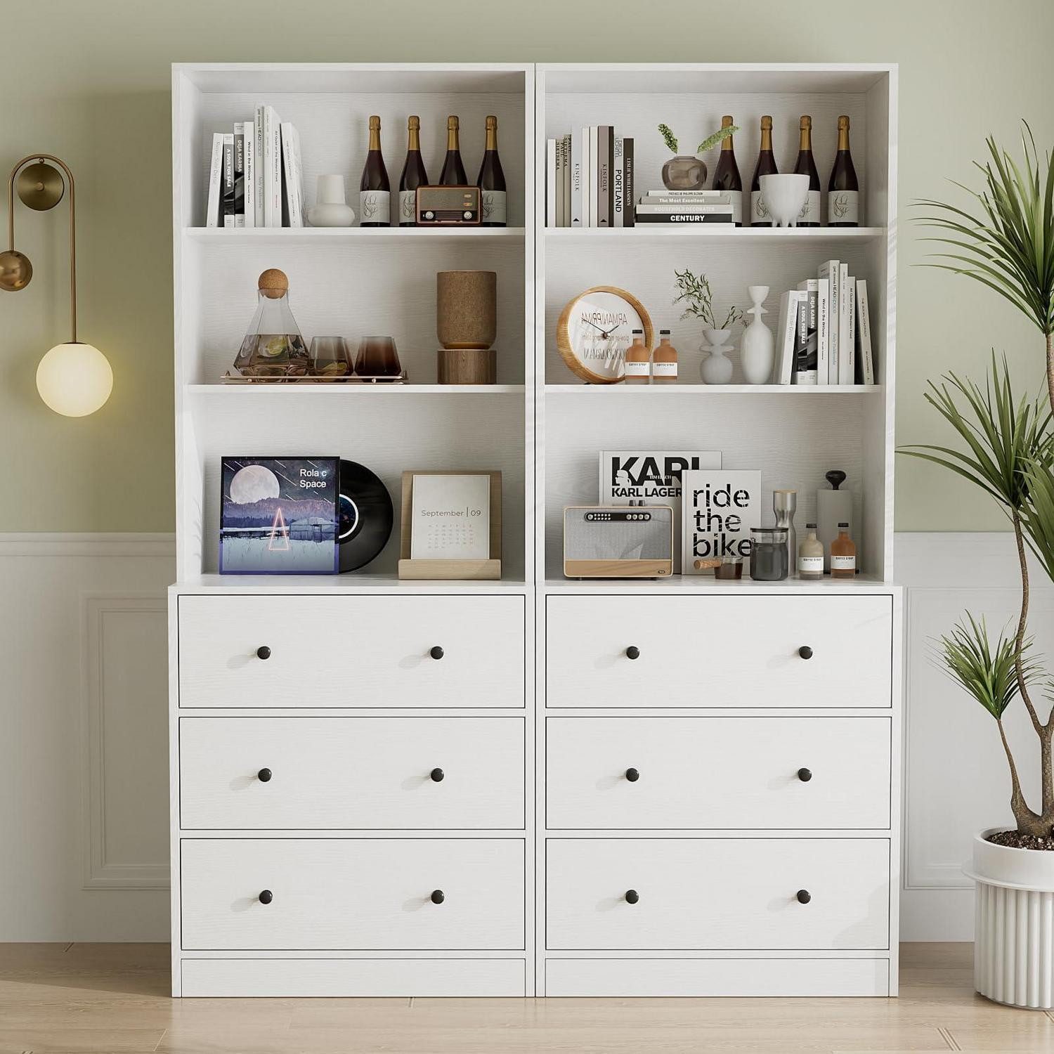 LuxusKollektion Glasvitrine Vitrinenschrank Glastüren 180cm 5stöckig Weiß 2