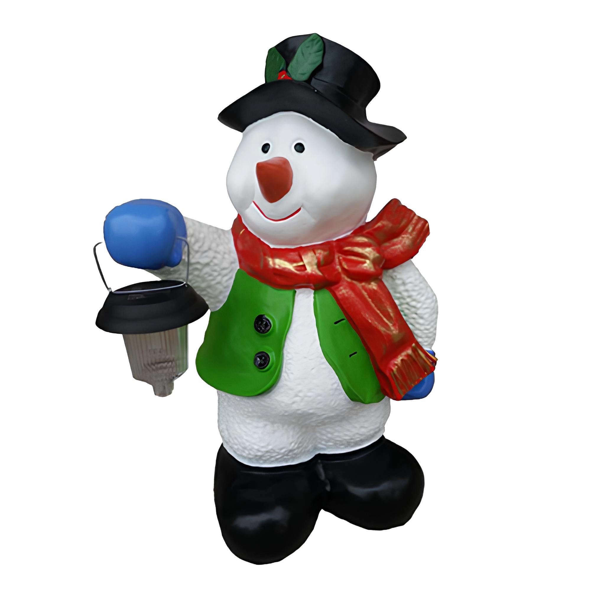 Xlmoebel Weihnachtsfigur Schneemann Figur aus hochwertigem Material für festliche Winterdeko (Skulptur Z54-54cm), Hergestellt in Europa