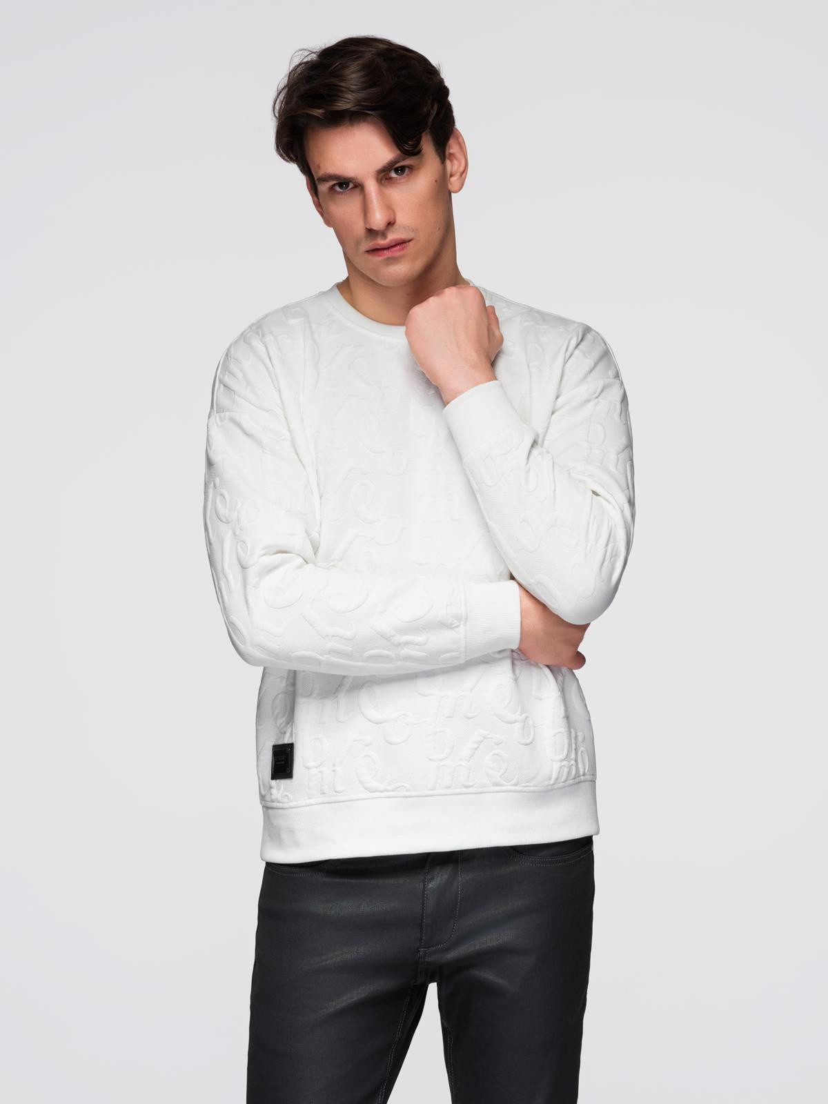 Sweatshirt Sweatshirt RELAXED FIT mit geprägten Buchstaben