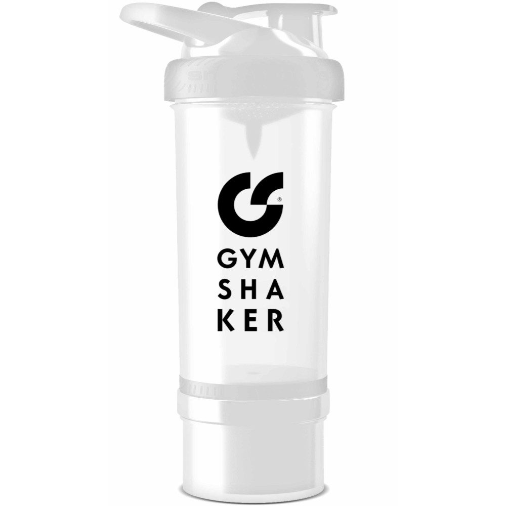 GYMSHAKER Protein Shaker mit Pulverfach - Trinkflasche für Fitness, Sport & Bodybuilding