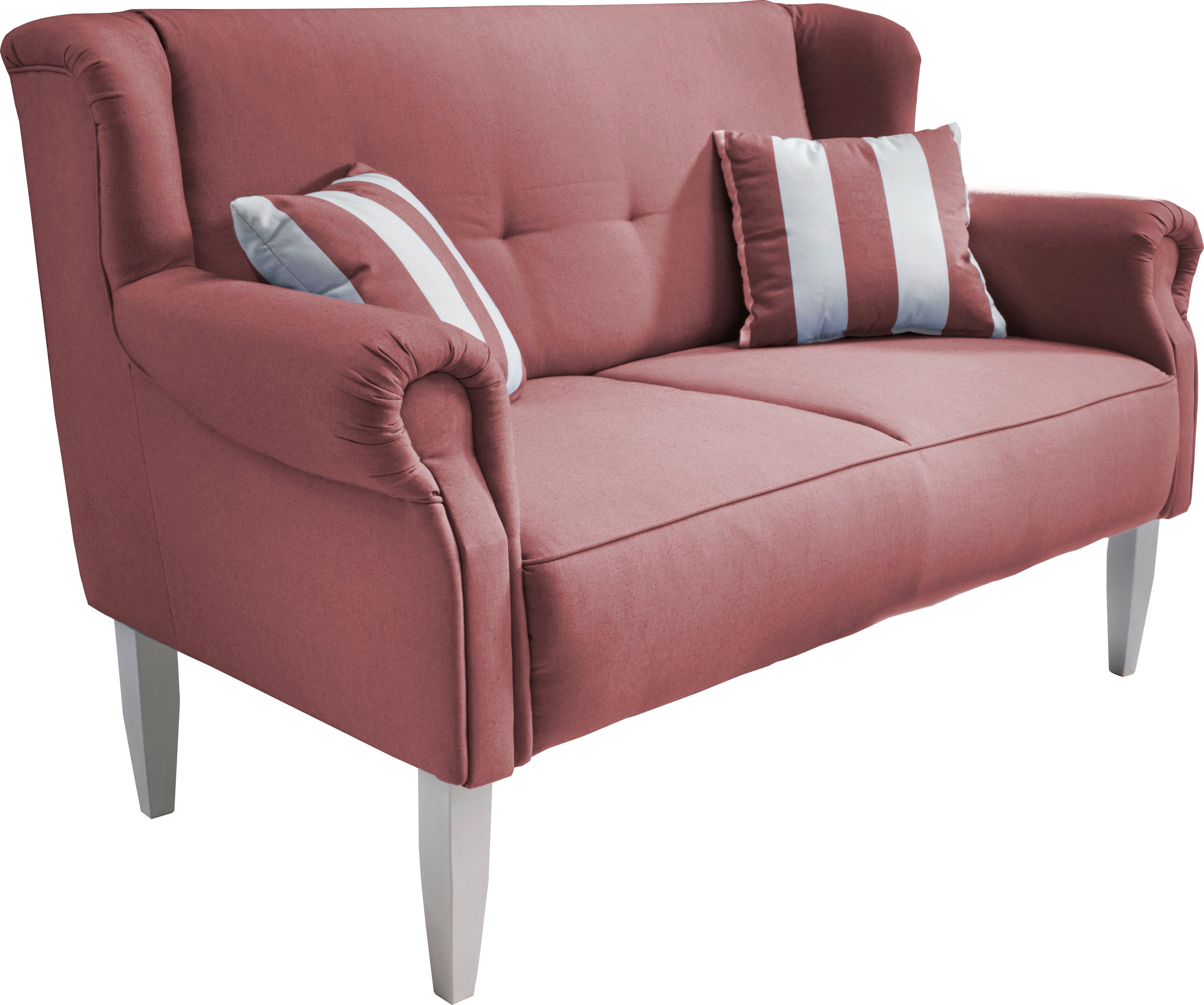 Home affaire Küchensofa Moro Couch mit Federkern, bequem, inkl. 2 Stk. Zierkissen gestreift, verschiedenen Stoffe und Farben