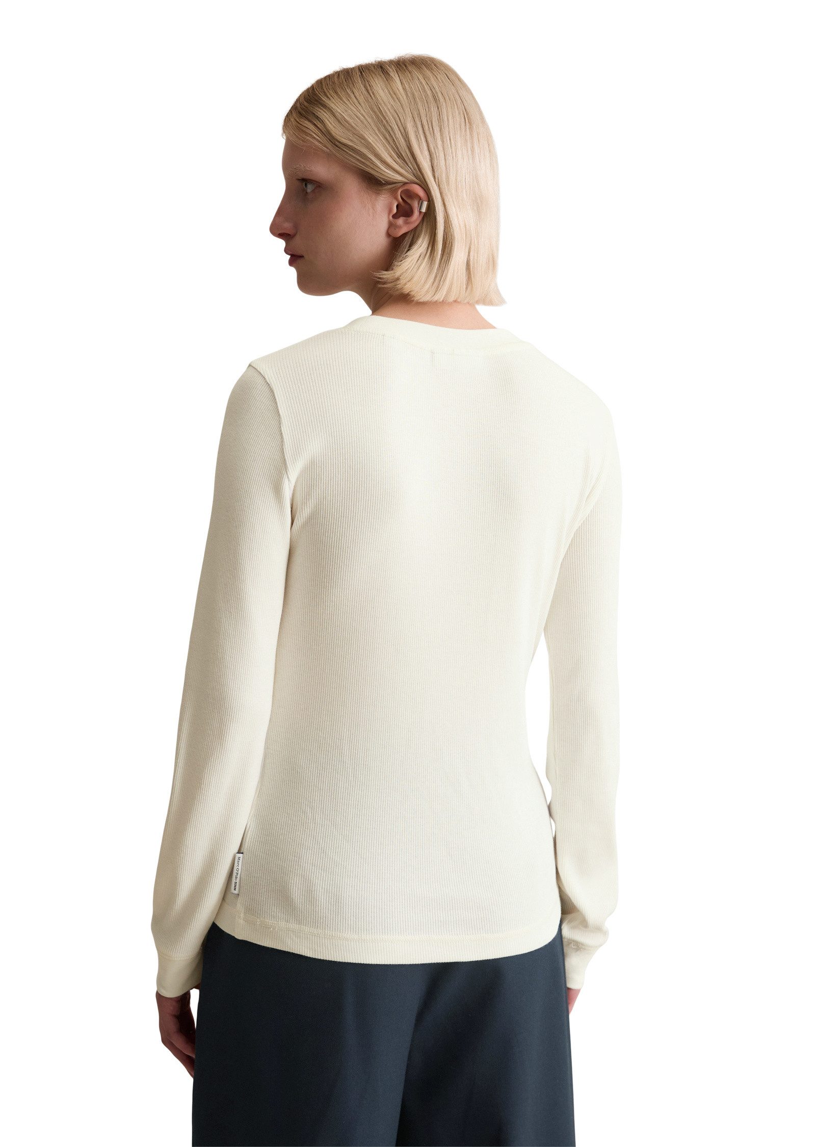 Marc O'Polo DENIM Langarmshirt aus softem Bio-Baumwolle-Modal-Stretch-Jersey