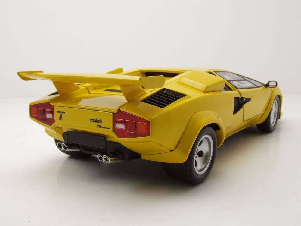 Kyosho Modellauto Lamborghini Countach LP5000 Quattrovalvole gelb, Maßstab 1:18