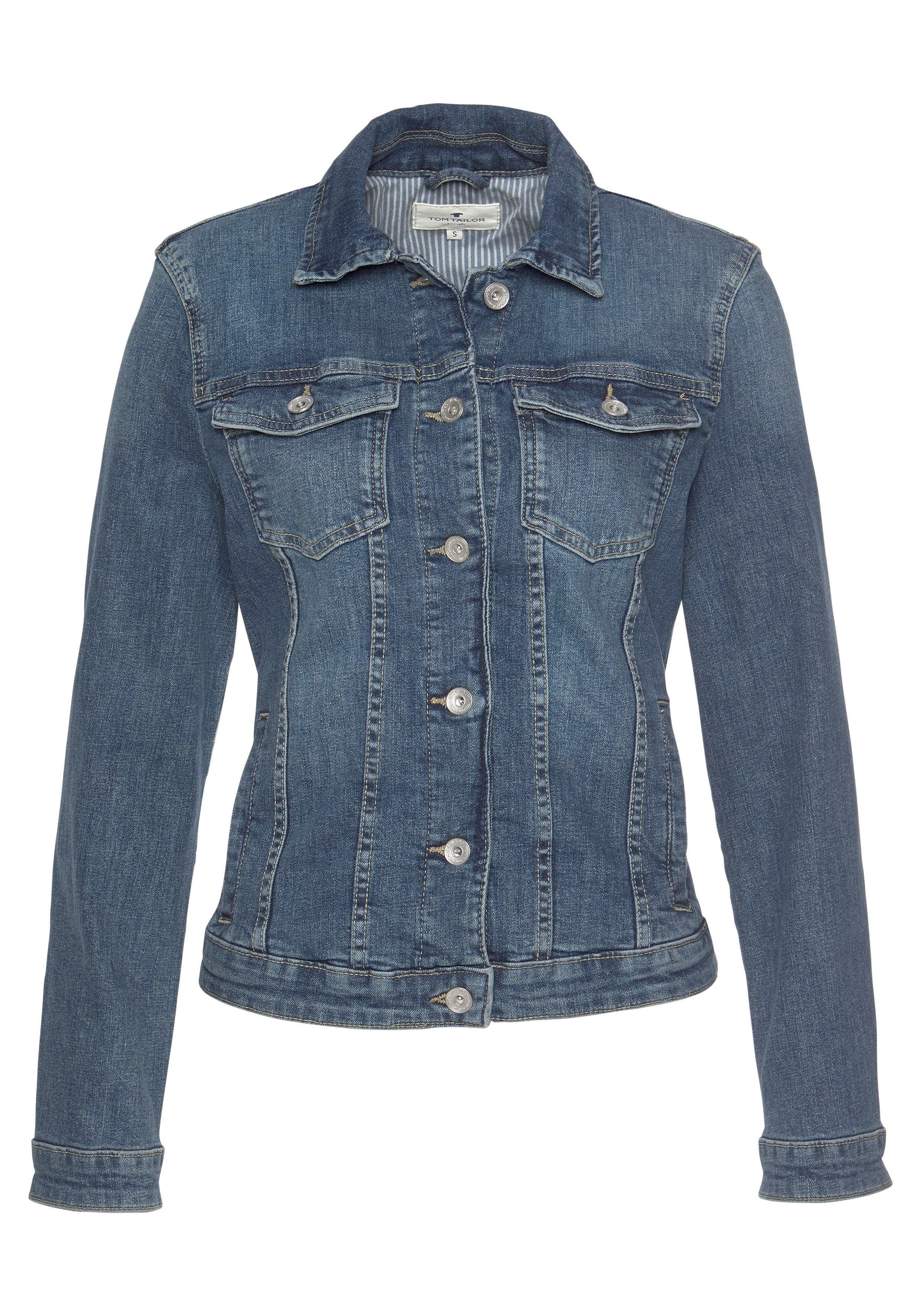 stone dark TOM used TAILOR blue Jeansjacke klassischer Form in