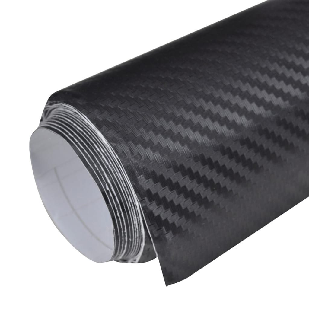 vidaXL Aufkleber Autofolien 2 Stk. 3D Schwarz 100x150 cm, (2tlg), 2x Autofolie 3D Schwarz 100x150cm Selbstklebend Auto Folie Klebefolie – Bild 3 von 5