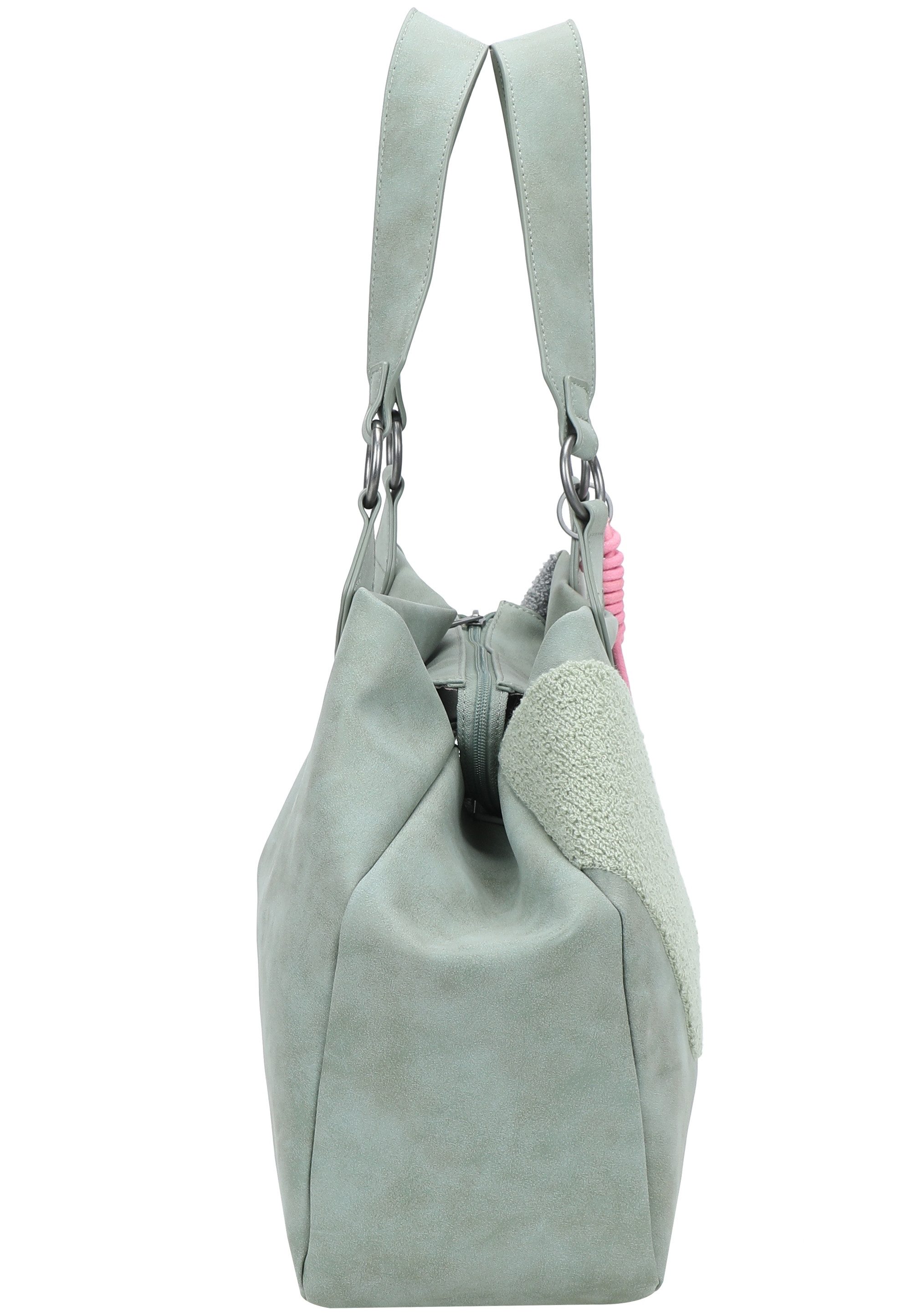 Fritzi aus Preußen Henkeltasche Izzy Medium Limited Happy, mit moderner und weicher Flockung