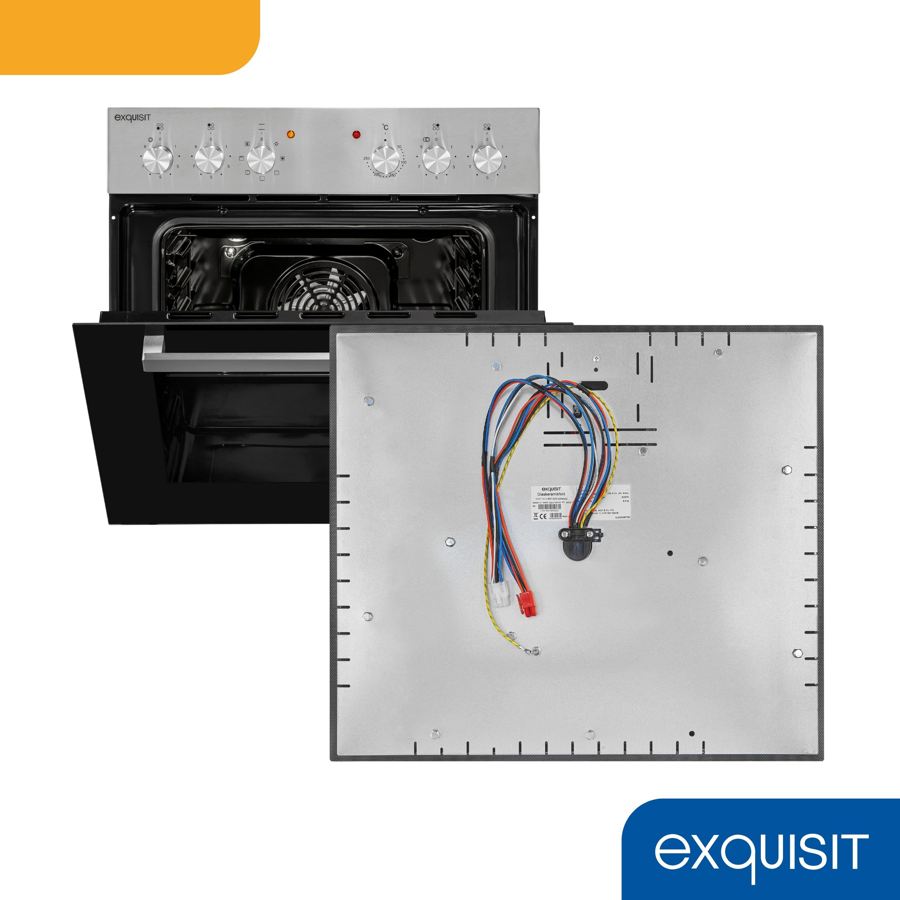 exquisit Elektro-Herd-Set EHE 156-2.1 UBZ, Umluft für gleichmäßige Wärme ideal für Plätzchen auf mehreren Blechen – Bild 5 von 5