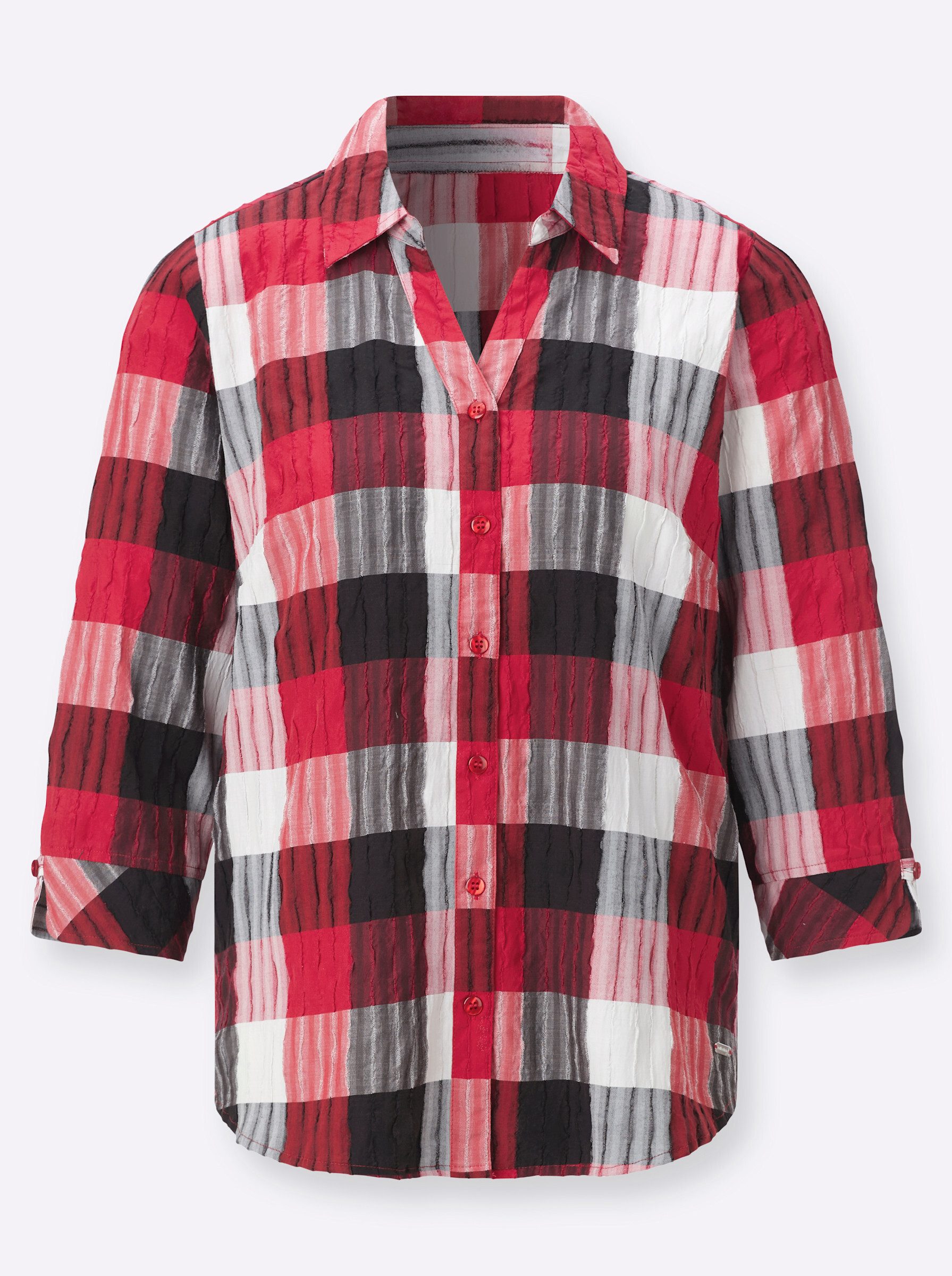 Witt Klassische Bluse Karo-Bluse 3/4-Arm