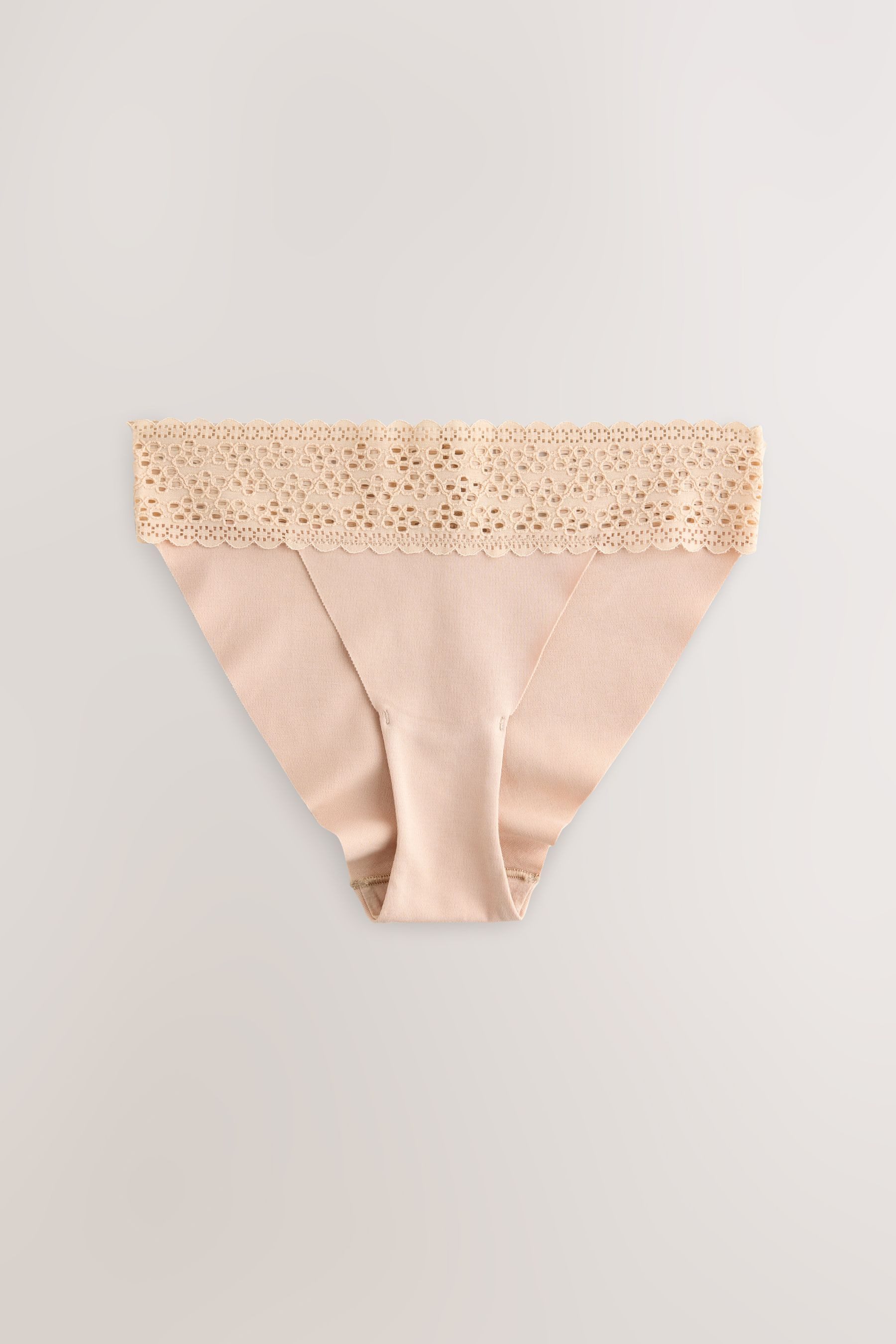 Next Tanga 3er-Pack nahtlose Slips mit Spitzenbesatz, Tanga (3-St)