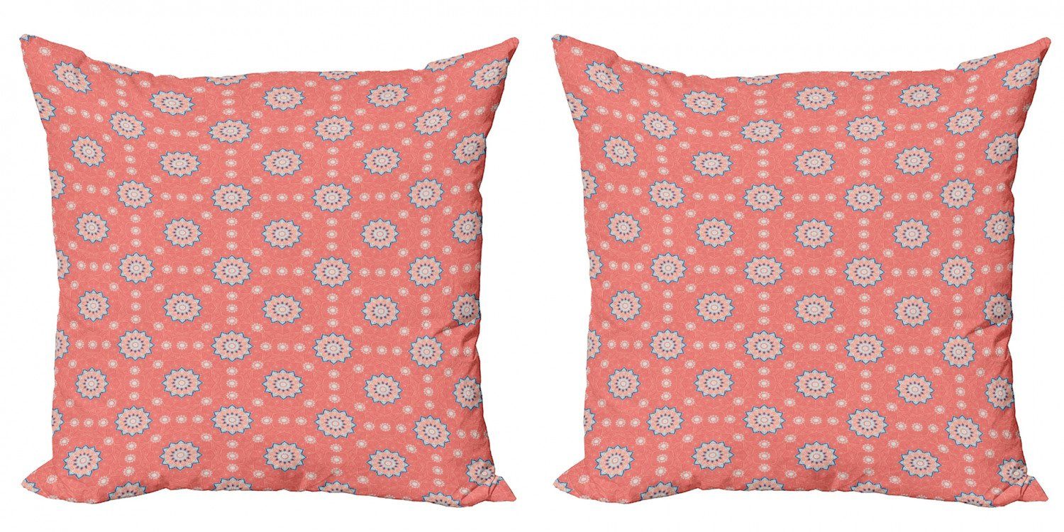 Digitaldruck, Kissenbezüge Stück), Accent (2 Modern floral Doppelseitiger marokkanisch Verziert Abakuhaus