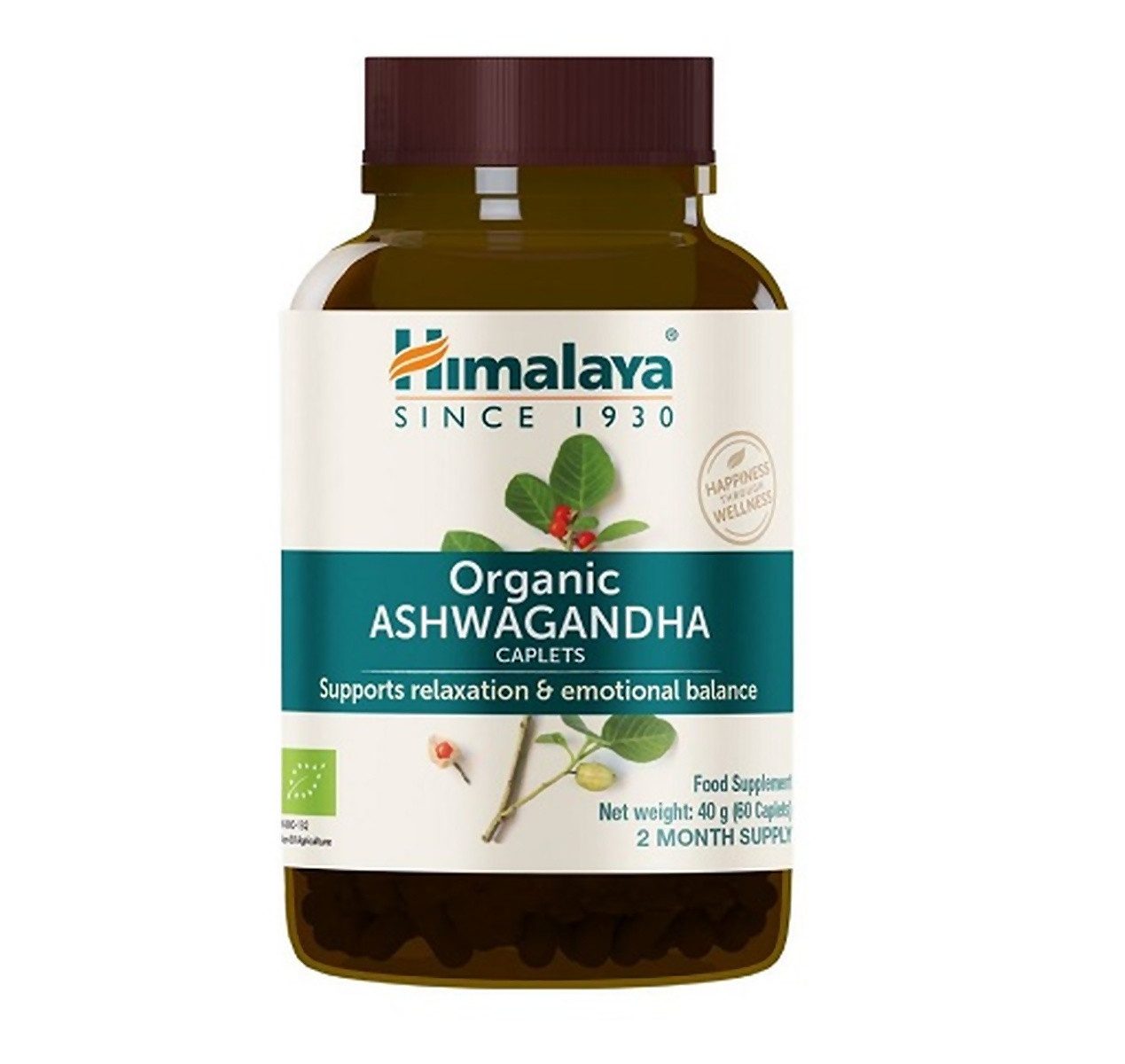 Himalaya Herbals Organic Ashwagandha - 60 caps Kapseln