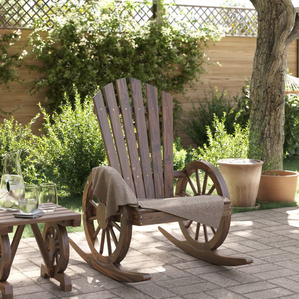 vidaXL Gartenstuhl Adirondack-Schaukelstuhl Massivholz Tanne (1 günstig online kaufen