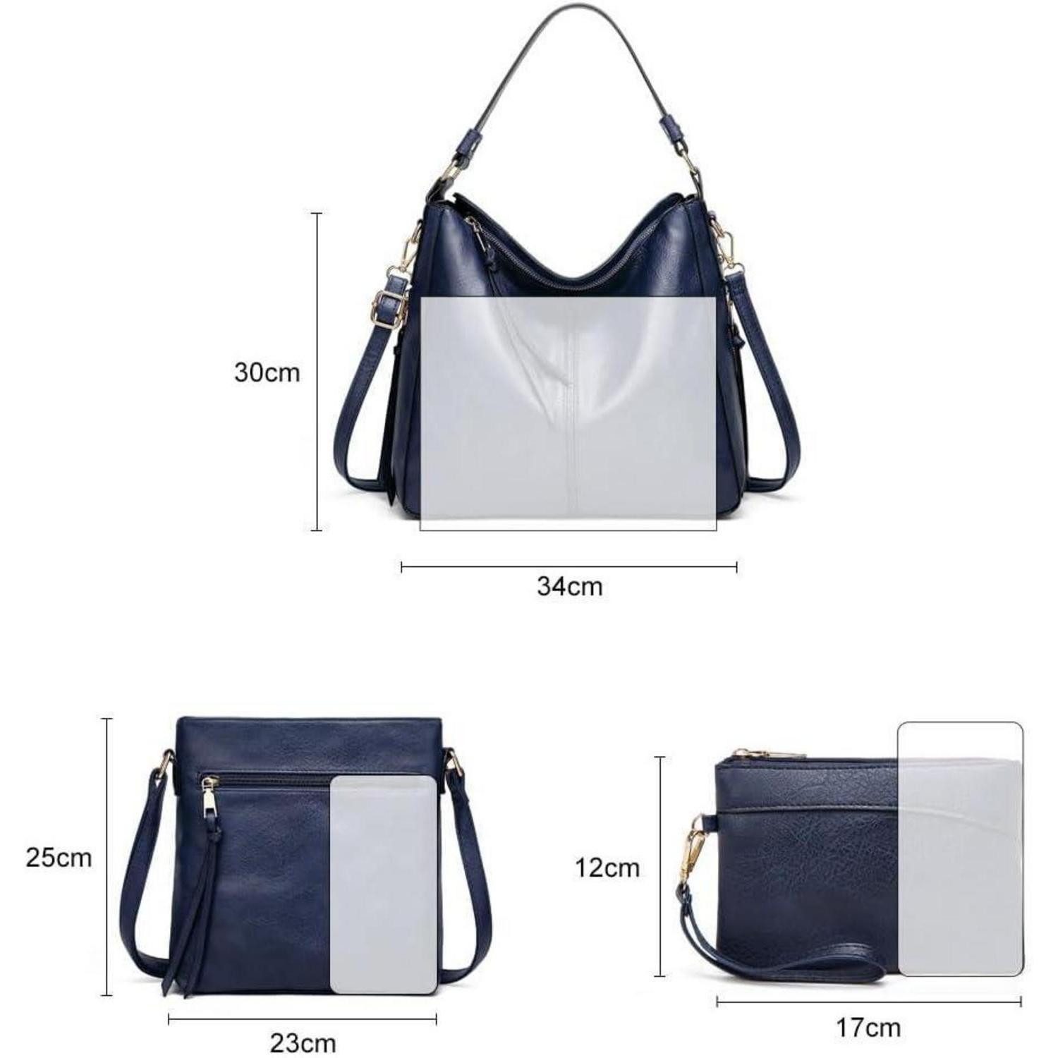 LuxusKollektion Handtasche Damentasche Set Handtasche Schultertasche Geldbörse PU Leder Damen