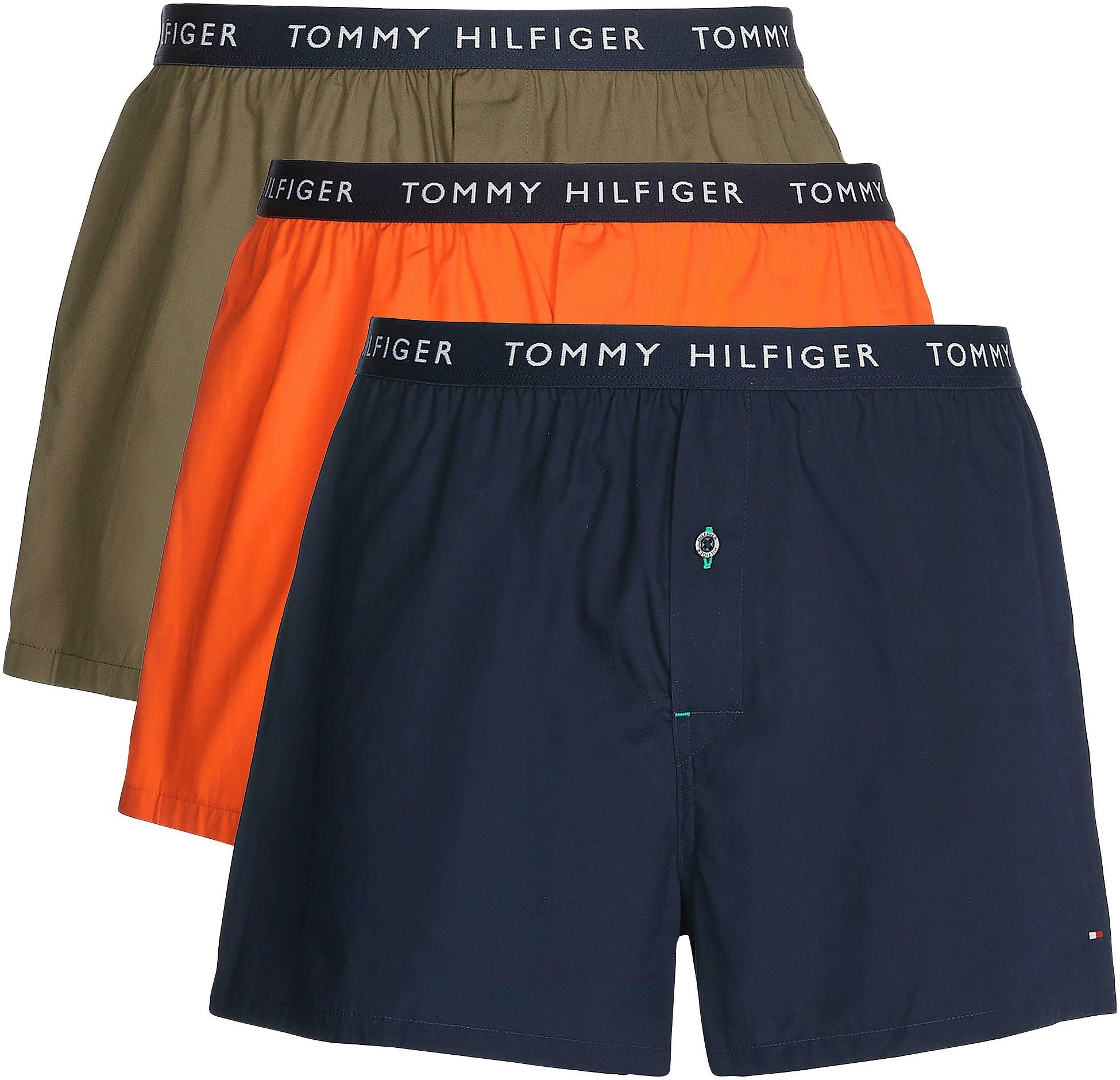 Tommy Hilfiger Underwear Webboxer (Set, 3-St., 3er-Pack) mit geknöpftem  Hosenschlitz