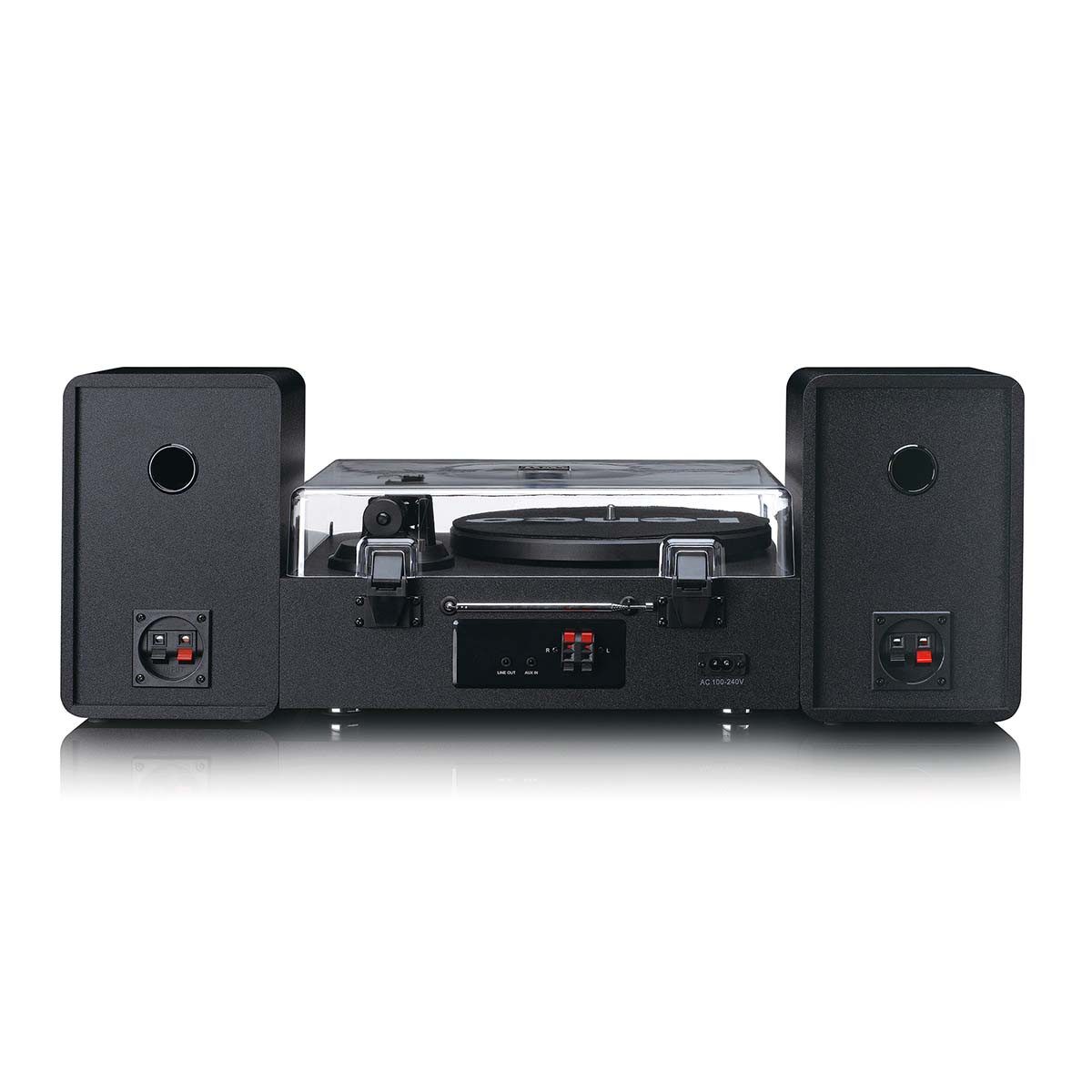 Lenco MC-760BK Plattenspieler (Riemenantrieb, Bluetooth, Internetradio, DAB+, Bluetooth-Streaming, USB-Aufnahme, Vinyl) – Bild 4 von 5