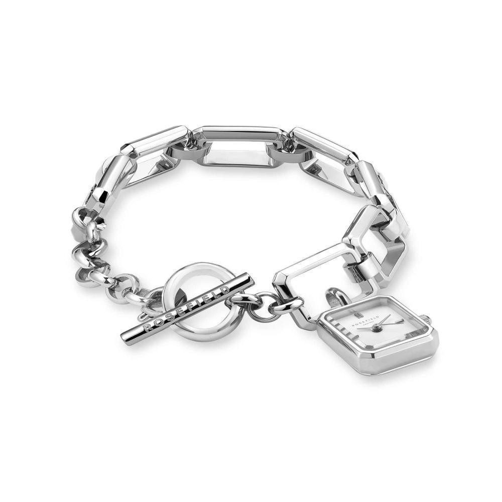 Quarzuhr ROSEFIELD Damenuhr STUDIO Kettenuhr Silber eckig SWSSS-O53