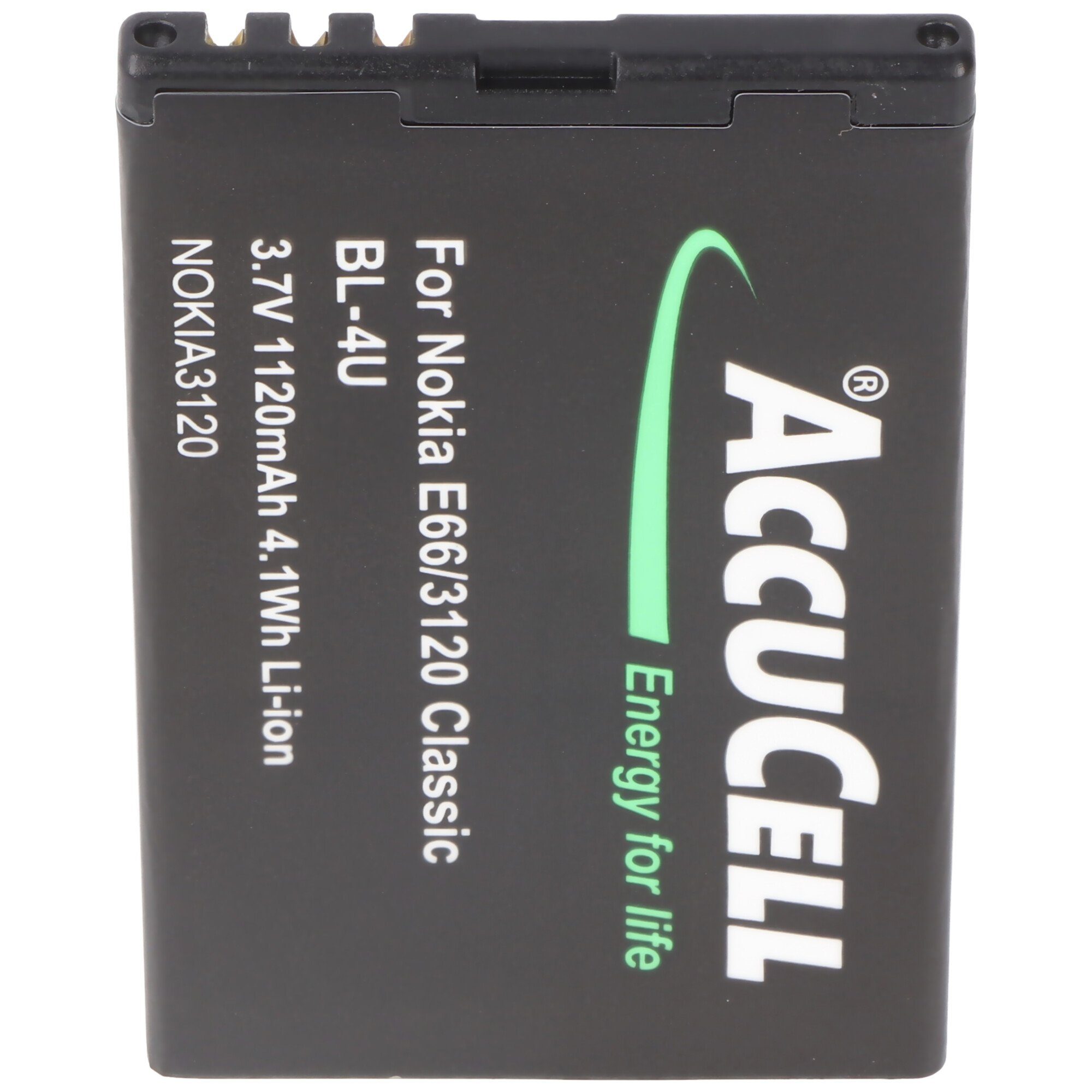 AccuCell Akku passend für Nokia 6212 classic Akku 1120 mAh (3,7 V)