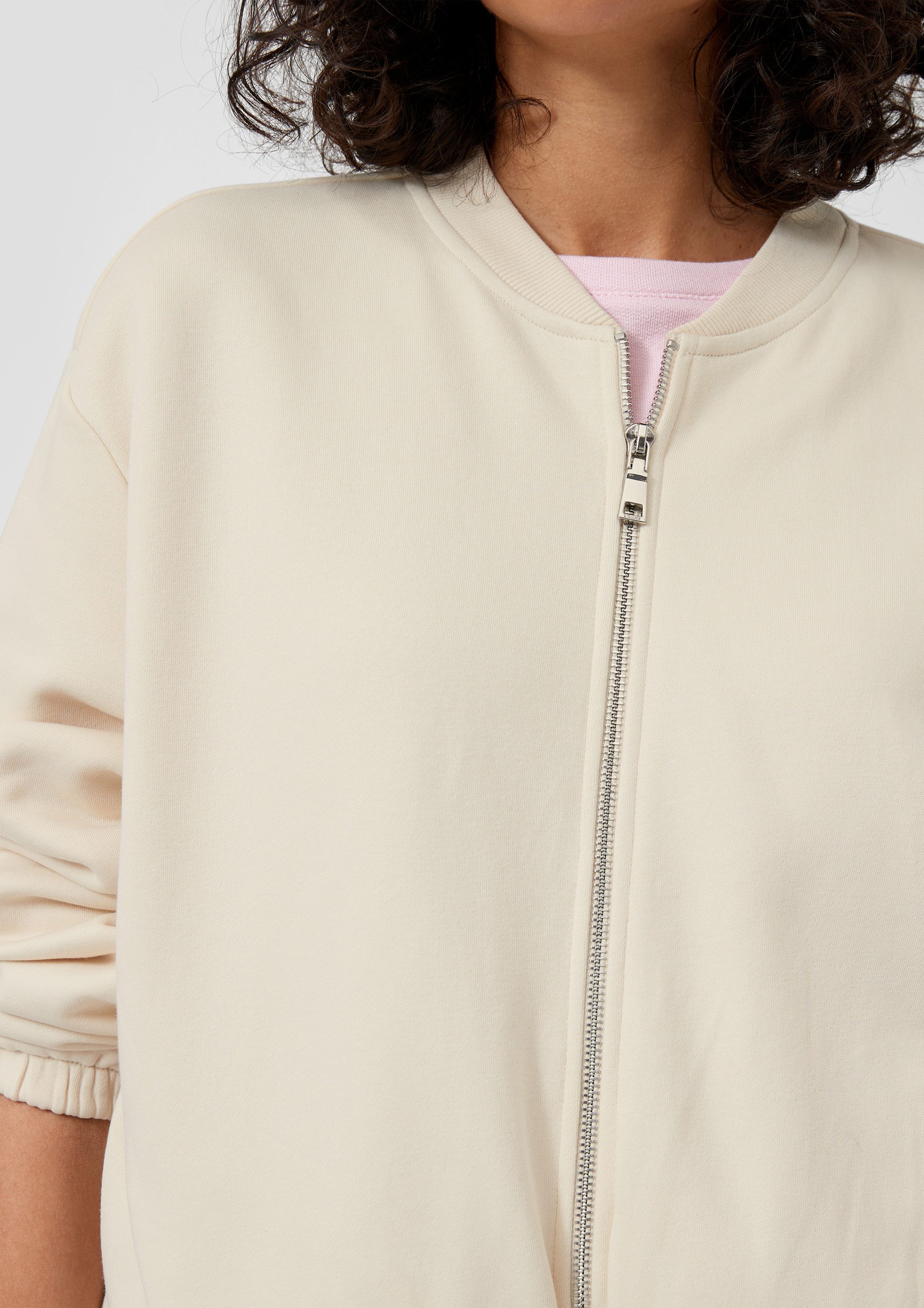 s.Oliver Sweatjacke Sweatshirt Jacke Sweat-Blouson mit Gummibündchen