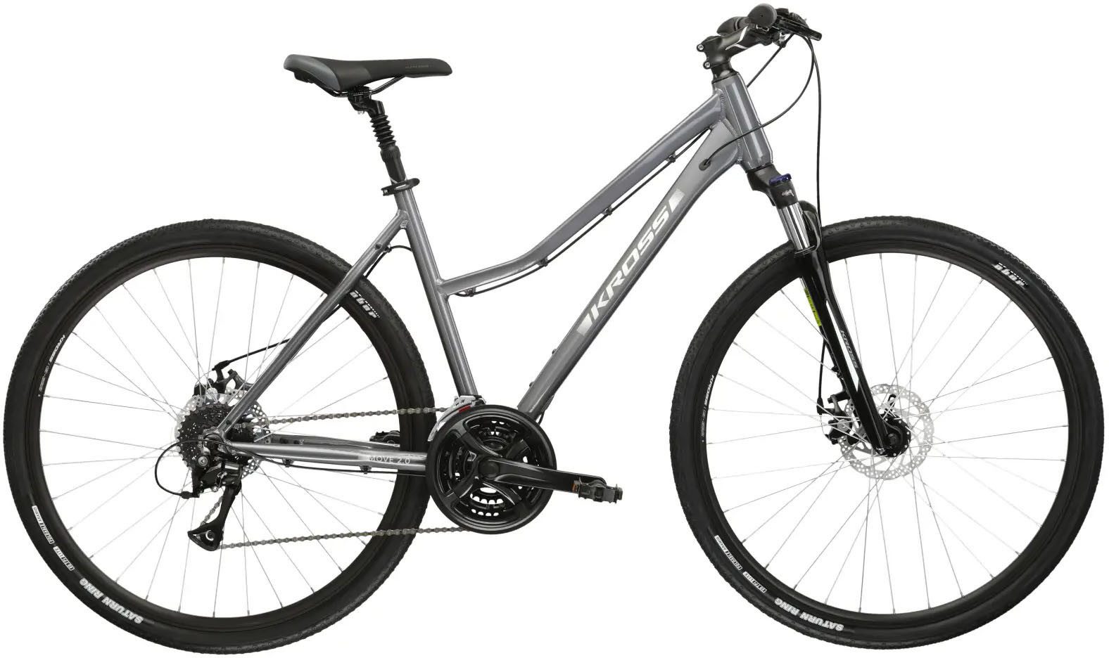 Kross Crossrad Crossrad Damen 28" Move 2.0 grau 24 Gänge, 24 Gang Shimano ACERA M3020 Schaltwerk, Kettenschaltung