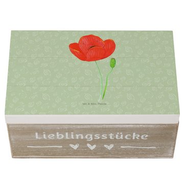 Mr. & Mrs. Panda Dekokiste 19 x 12 cm Blume Mohnblume - Blattgrün - Geschenk, Sommer Deko, Gesch (1 St), Robustes Material