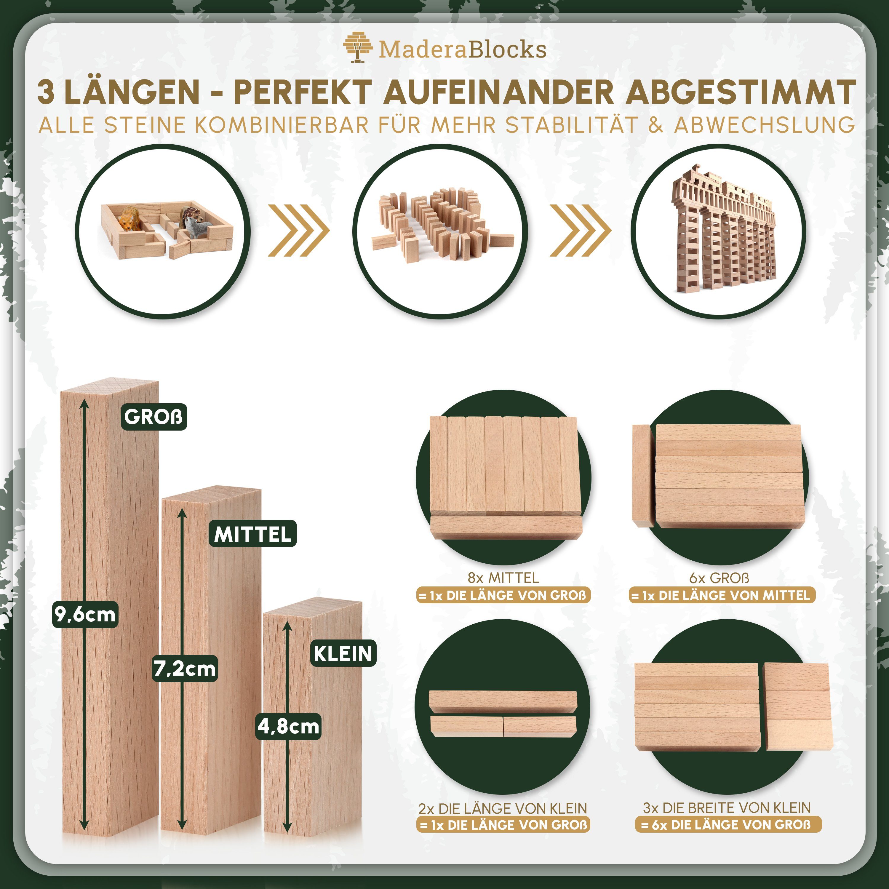 MaderaBlocks 200-1.600 Holzbausteine Natur 100% Made in DE Bauklötze Holz Bausteine Spielbauklötze, Baumpflanzung - Made in Germany (Ravensburg) – Bild 4 von 5
