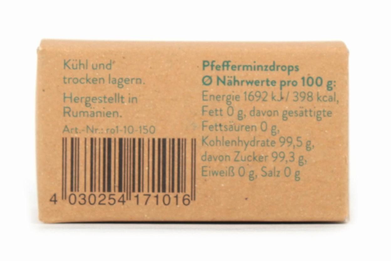 El Puente Knabberei Vegane Pfefferminzdrops in 10er Rollen, Fair Trade, Vegan, Handmade