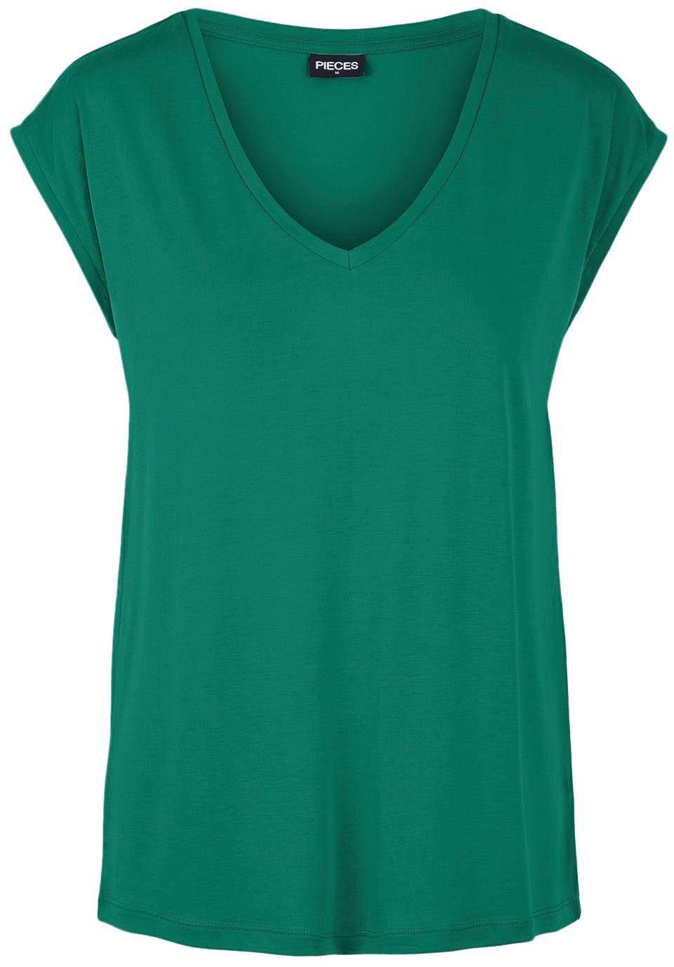 pieces Kurzarmshirt PCKAMALA TEE NOOS BC Pepper Green | V-Shirts