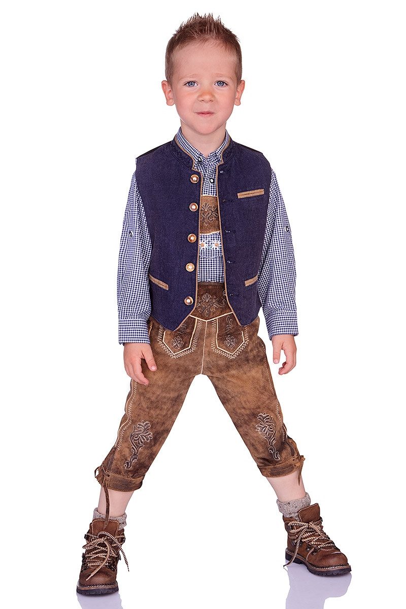 Maddox Trachtenjacke Kinderweste - OLIVER KID - marine