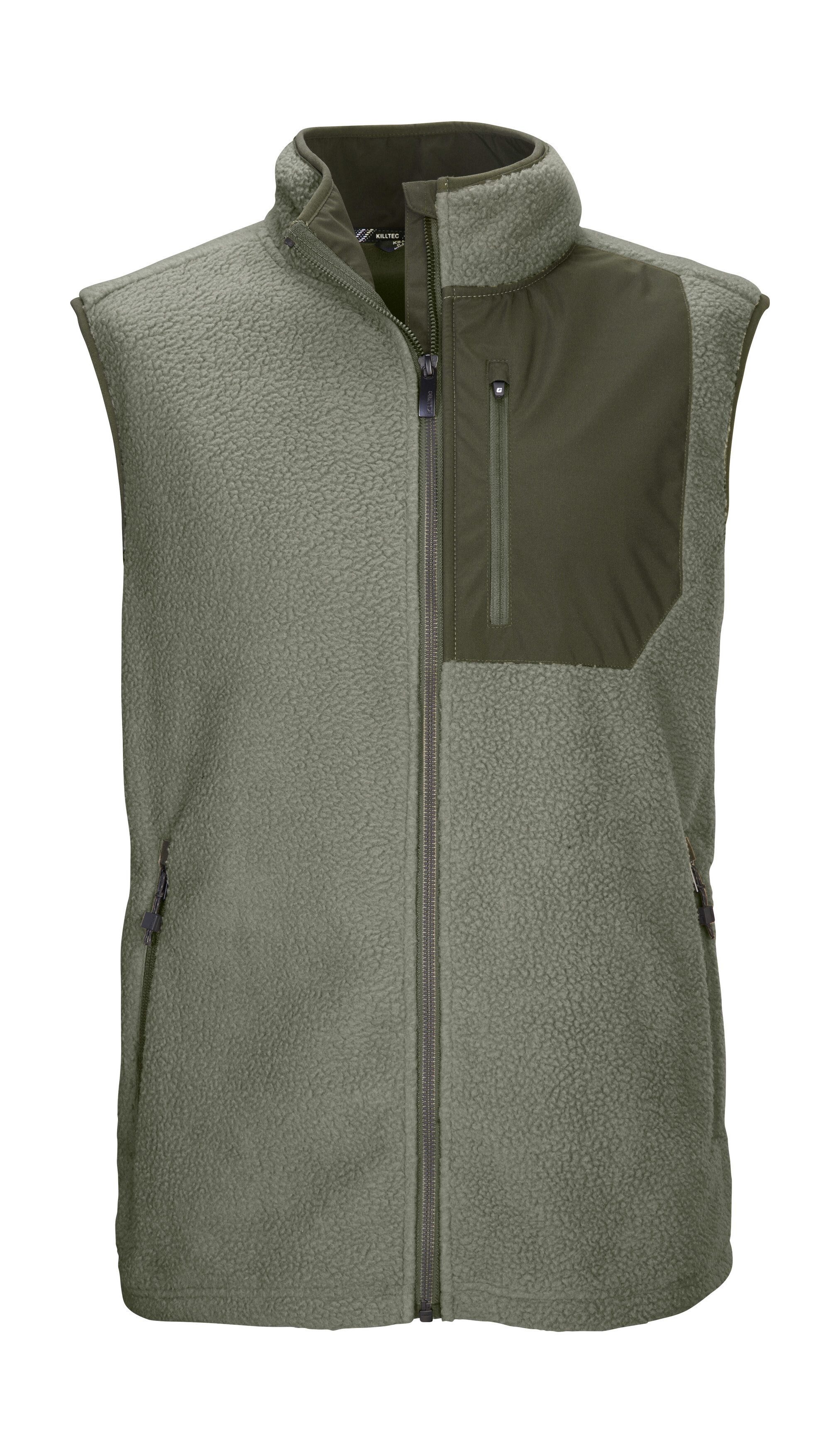 Killtec Funktionsweste KOW 76 MN VST Herren Sherpa Fleecejacke mit Stehkragen, Zipper-Taschen, Kinnschutz