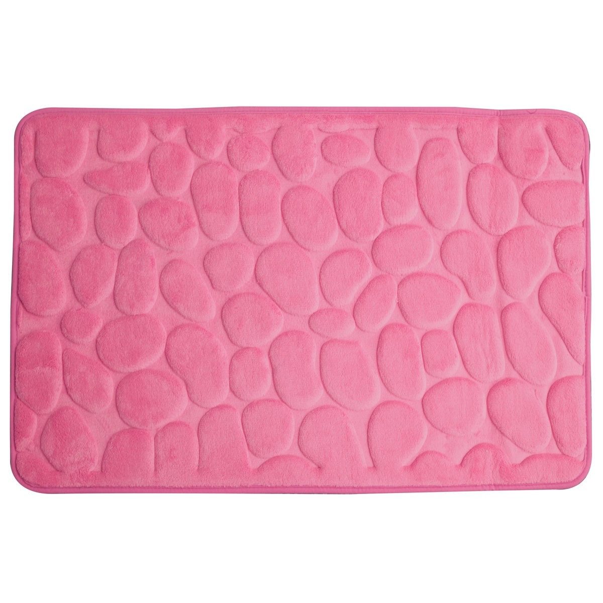 Euroshowers GmbH Badematte Memory Foam Rimini Rosa 60 × 95 cm, 100% polyester, memory foam (stoppning), latex SBR, rechteckig