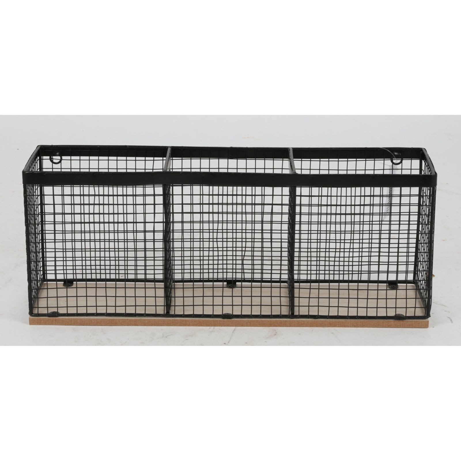 BURI Regal 6x Regal mit Drahtkörben 40x16x10cm Metall MDF