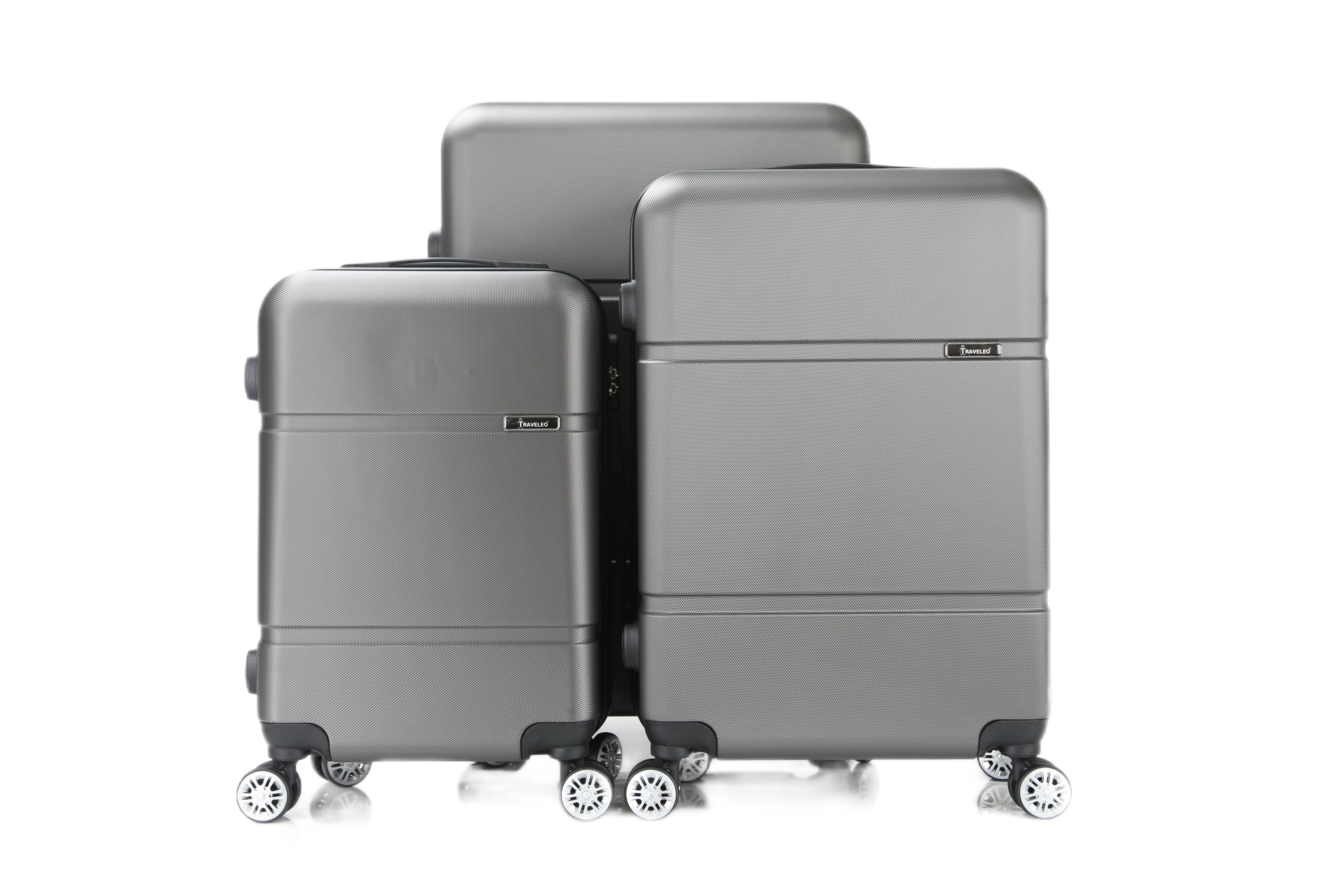 Cheffinger Kofferset Reisekoffer ABS-02 Koffer 3-teilig Hartschale Trolley Set Kofferset, (3 tlg)