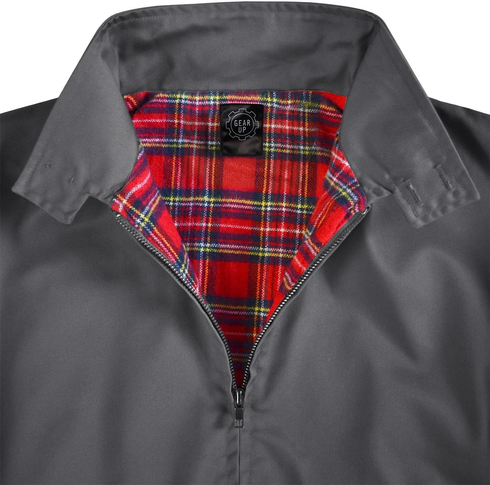 normani Blouson Harrington Jacke Gefütterte Winterjacke mit Karomuster Blouson English Style