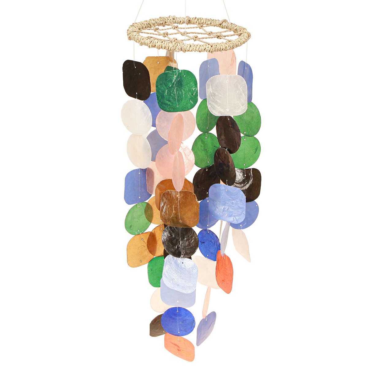 Dekofigur Maritimes Windspiel Capiz Muscheln Deko Hänger 55cm Natura