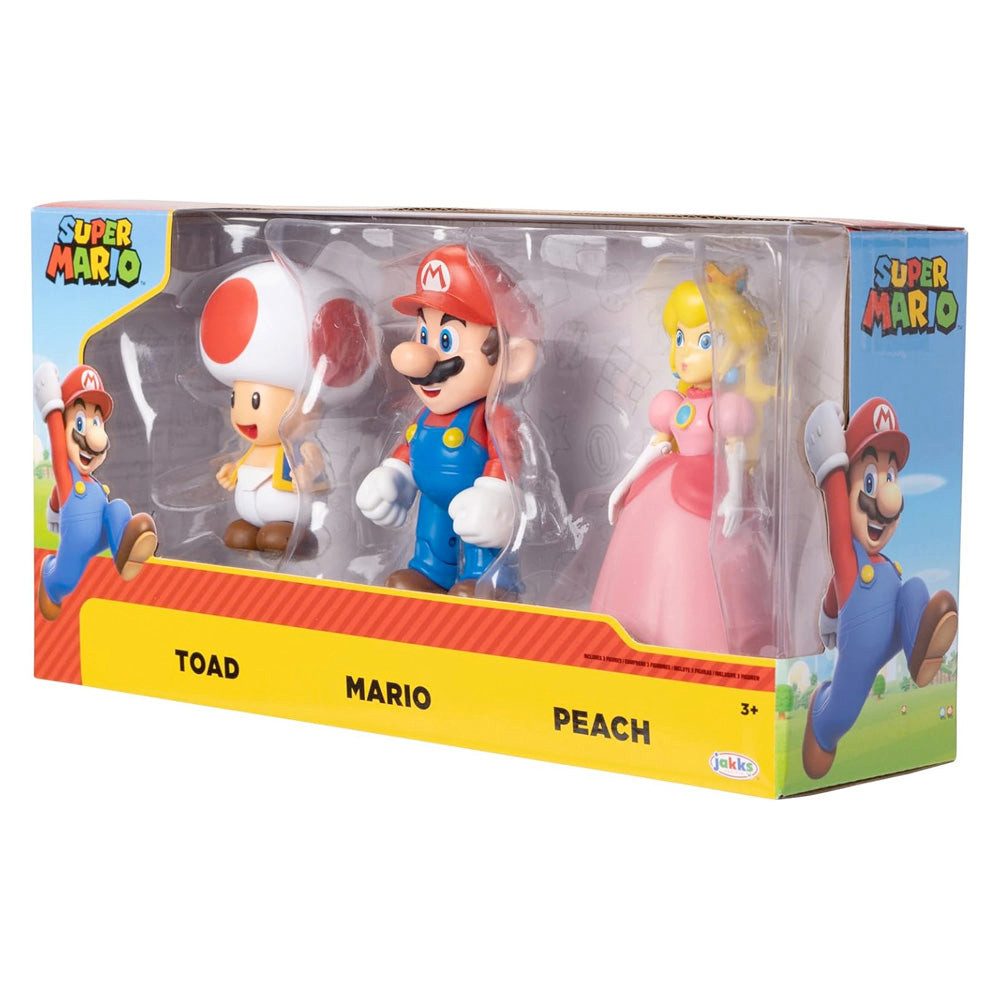 Super Mario Actionfigur Nintendo Super Mario 3er Pack Mario & Friends, 10 cm