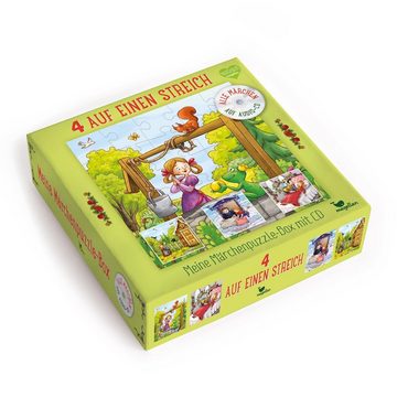 Magellan Puzzle 4 auf einen Streich - Meine Märchenpuzzle-Box mit CD, Puzzleteile