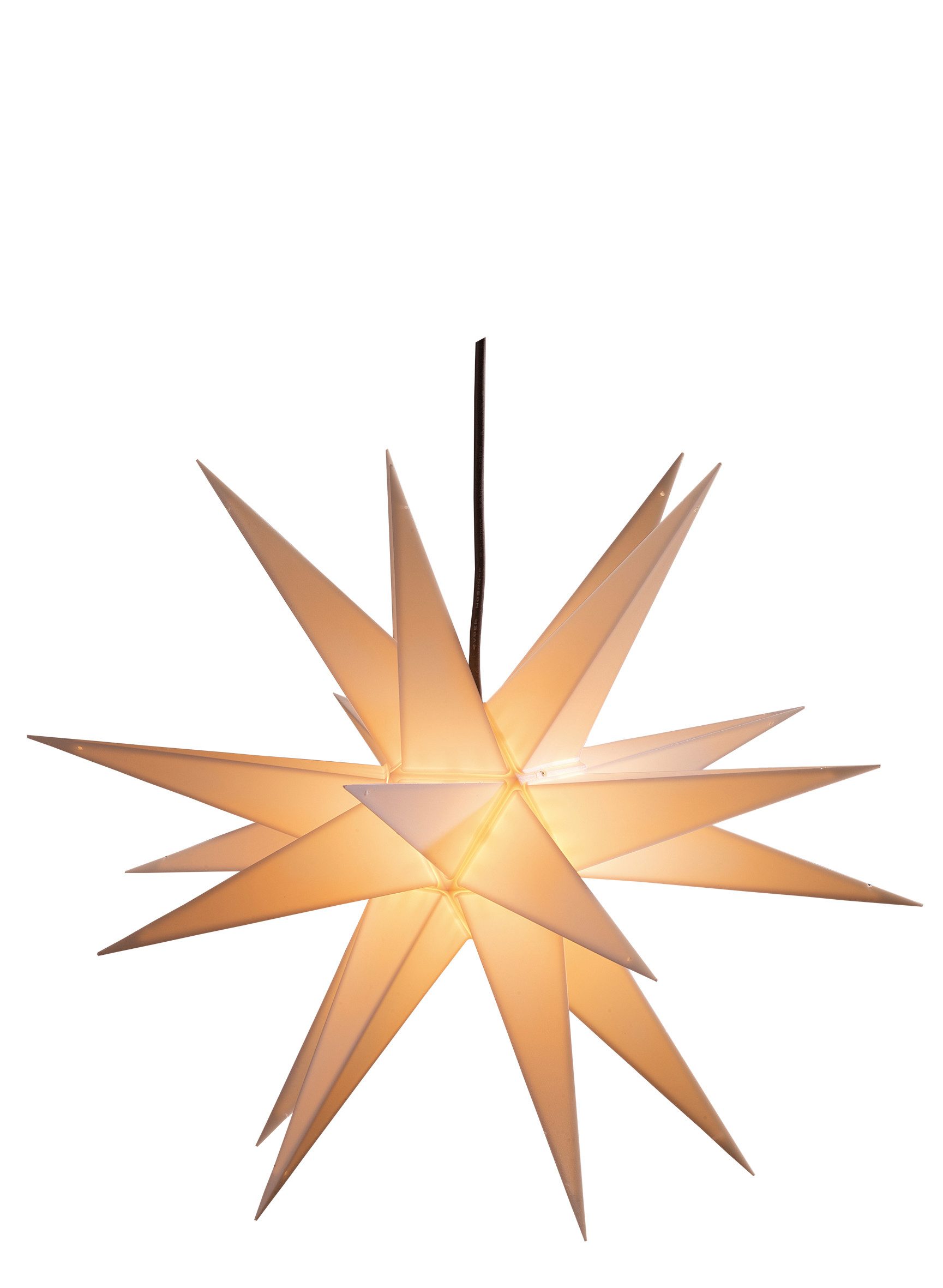 SAICO Original LED-Stern für außen weiß, Ø 60cm, LED wechselbar, inklusive LED-Leuchtmittel mit Außentransformator