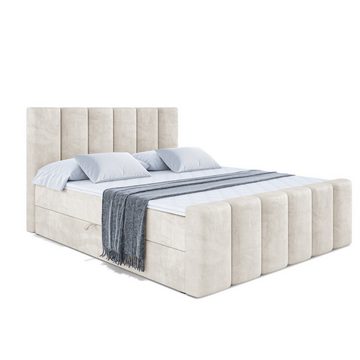 ALTDECOR Boxspringbett BOXI1-Z (Multipocket-Matratze H4, H3 Matratze Bonellfederung, Topper, Kopfteil)