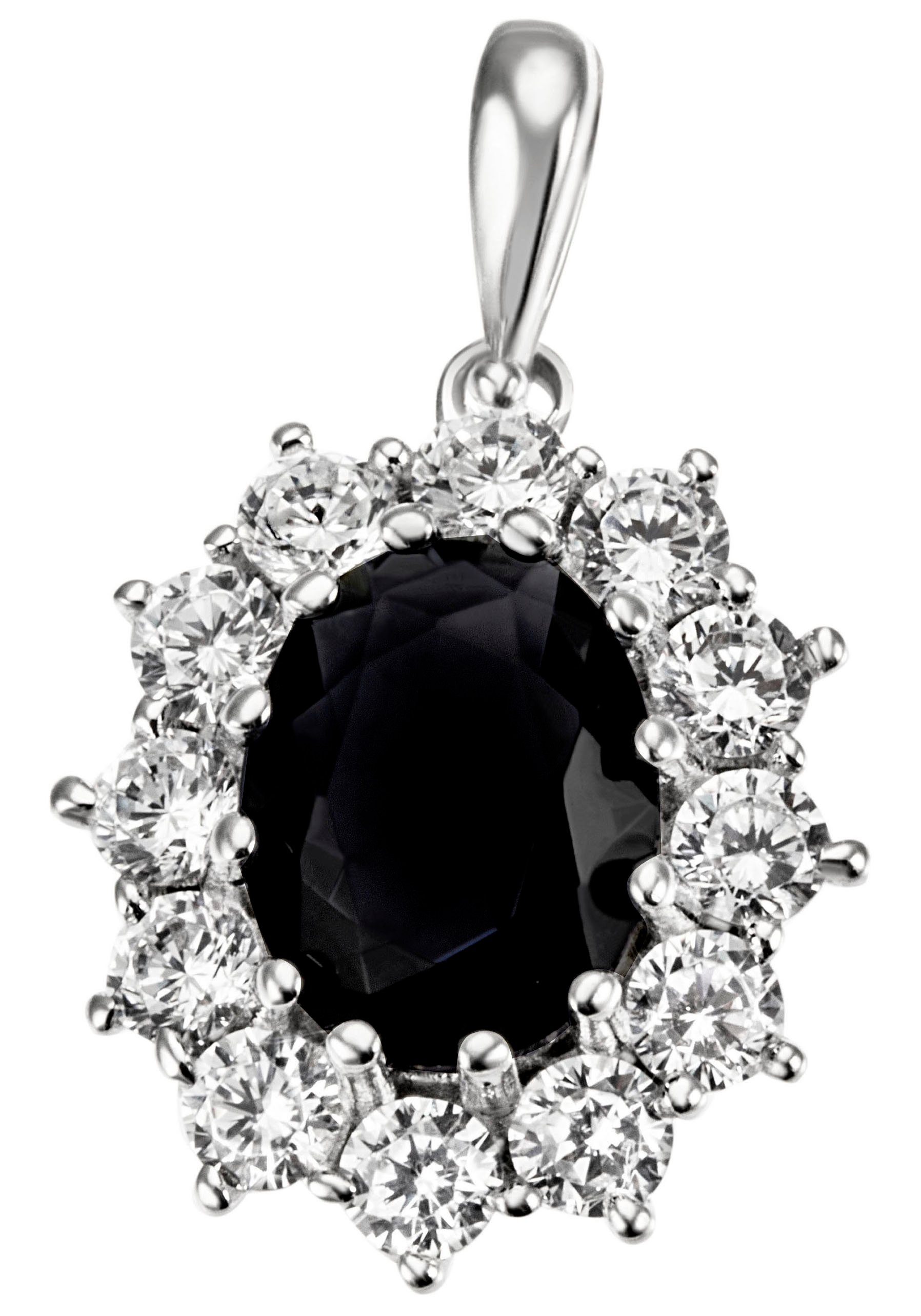 Firetti Кулоны Schmuck Geschenk Silber 925 Halsschmuck Anhänger Lady D Diana Royal, mit Glasstein, Zirkonia (synth)
