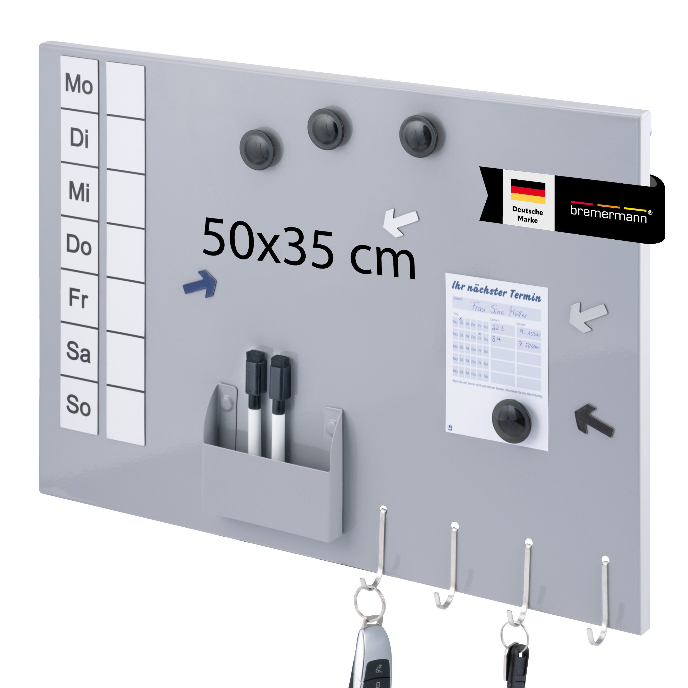 bremermann Magnettafel Magnettafel aus Metall, beschreibbar, viel Zubehör, günstig online kaufen