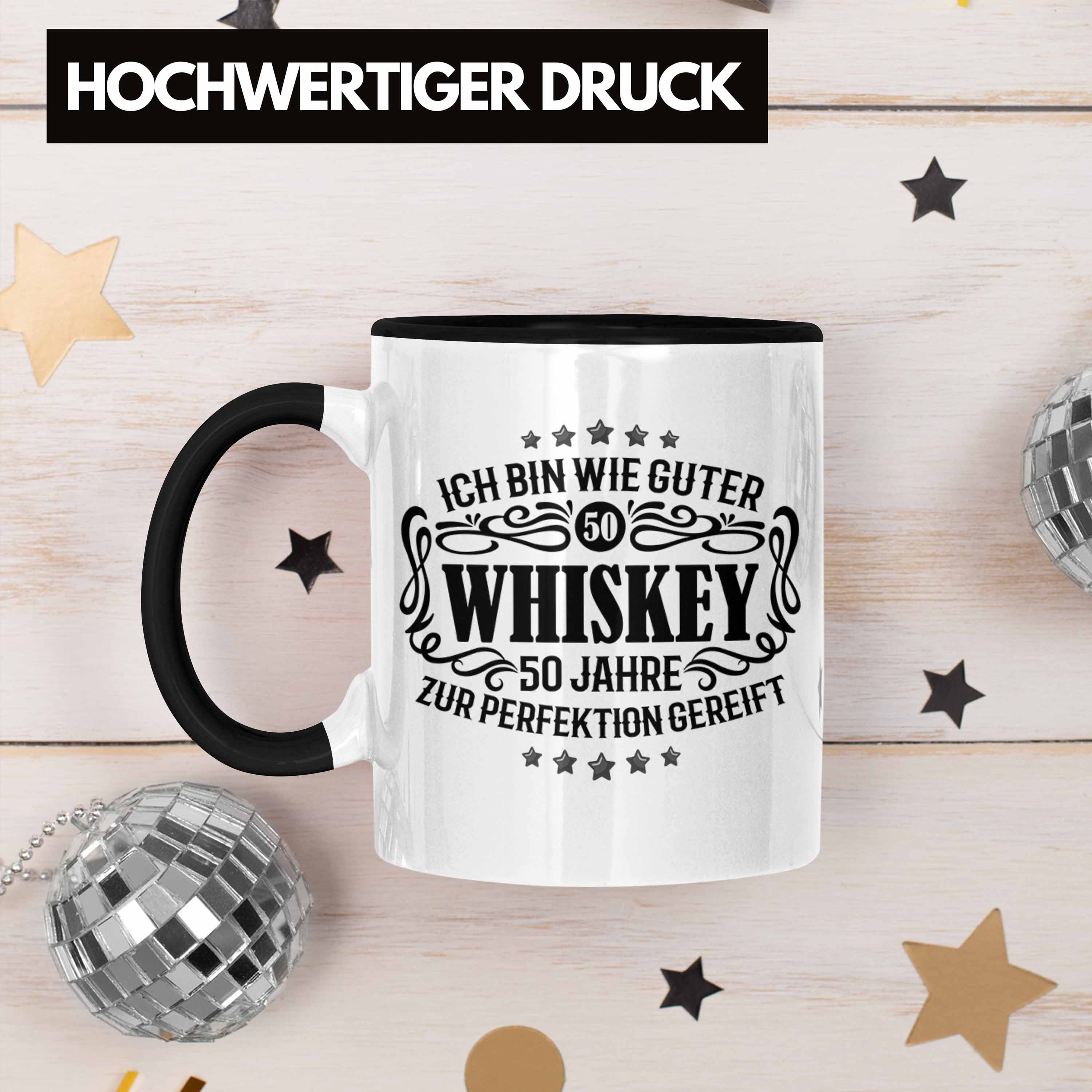 Männer Witzig Lustiger Spruch Trendation 50er - Tasse Spruch Geschenkidee Tasse Geburtstag Geschenk Trinker Schwarz Geburtstag 50. Trendation Perfektion Vater Papa