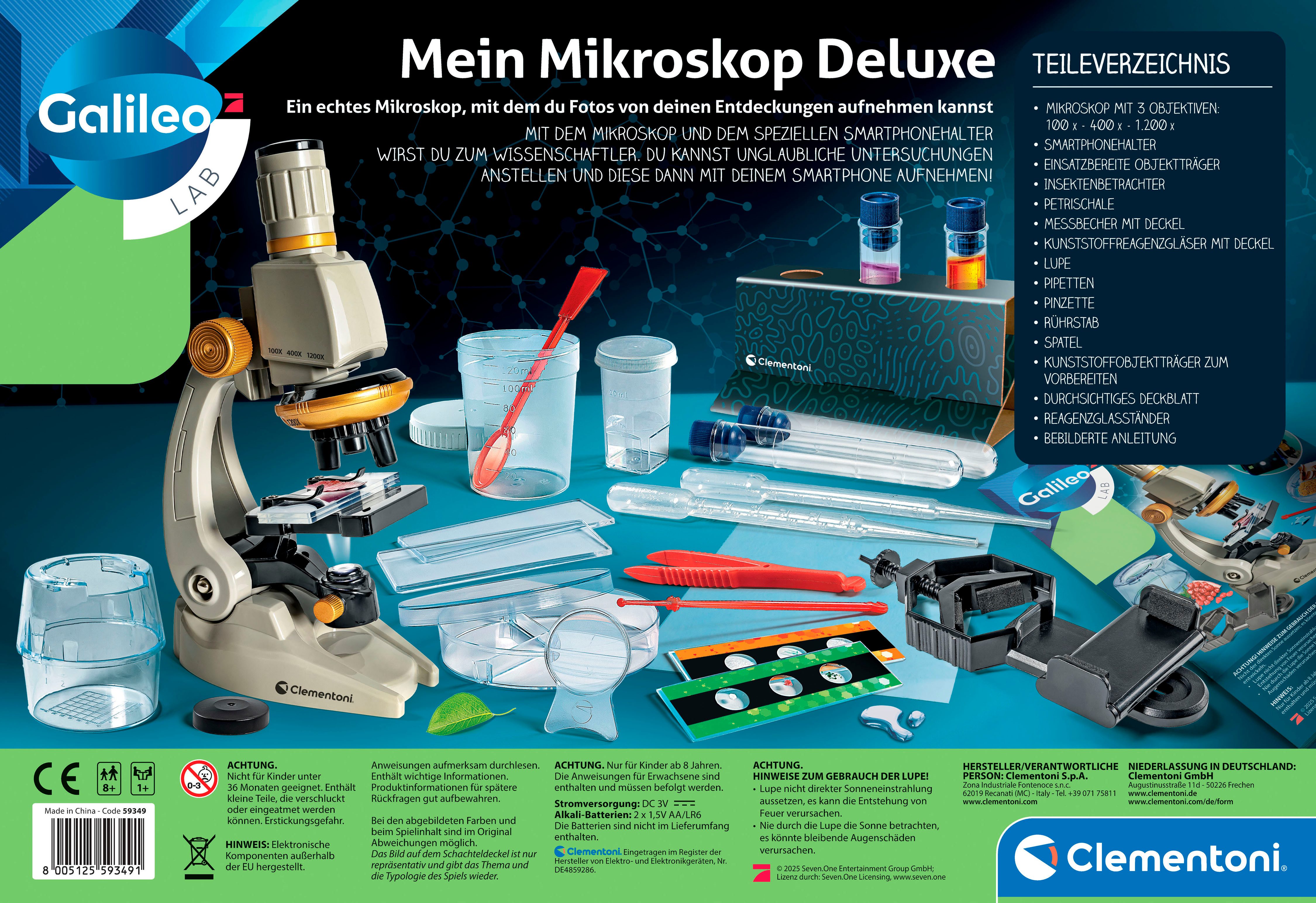 Clementoni® Galileo Experiment Kit, My Deluxe Microscope