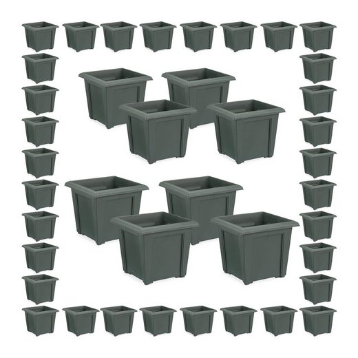 relaxdays Pflanzkübel »40 x Quadratische Pflanzkübel anthrazit« online
