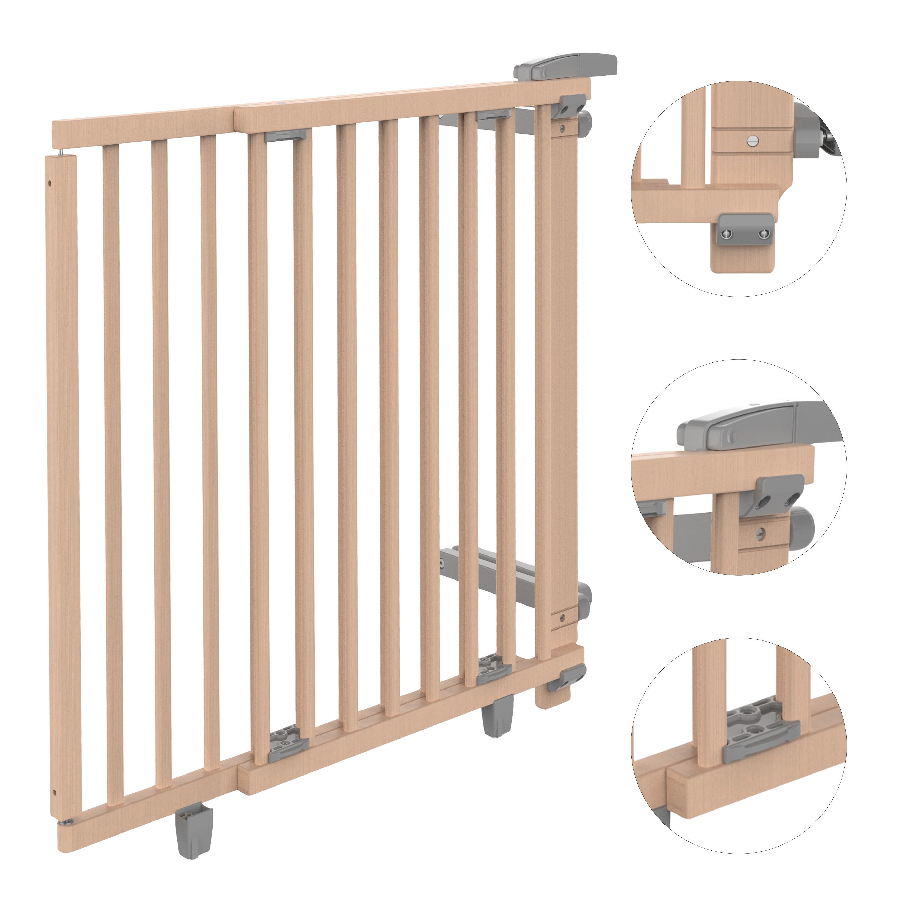 Treppenschutzgitter Oris zum Bohren 67-135 cm Naturbelassen